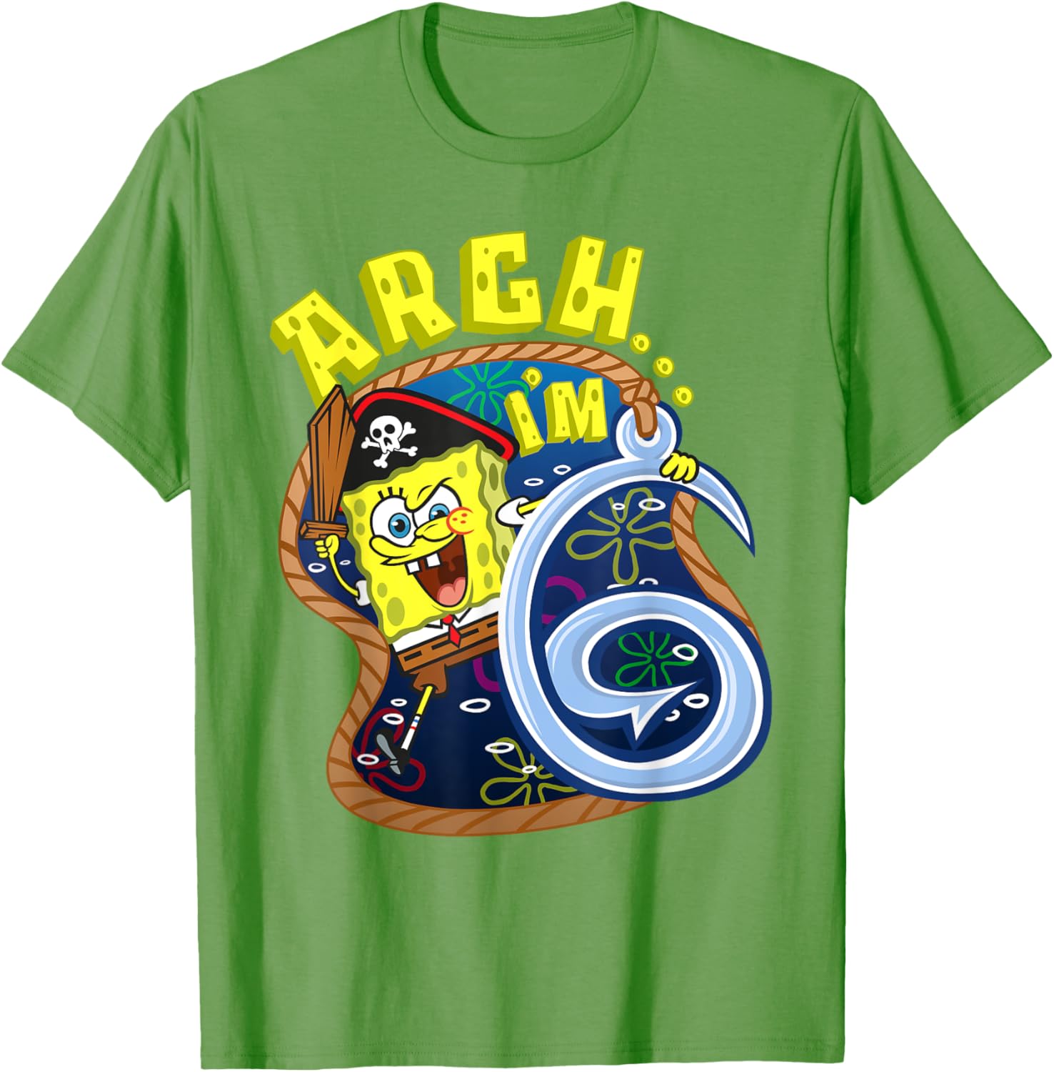 Mademark SpongeBob SquarePants Pirate Theme T-Shirt for 6th Birthday - 13