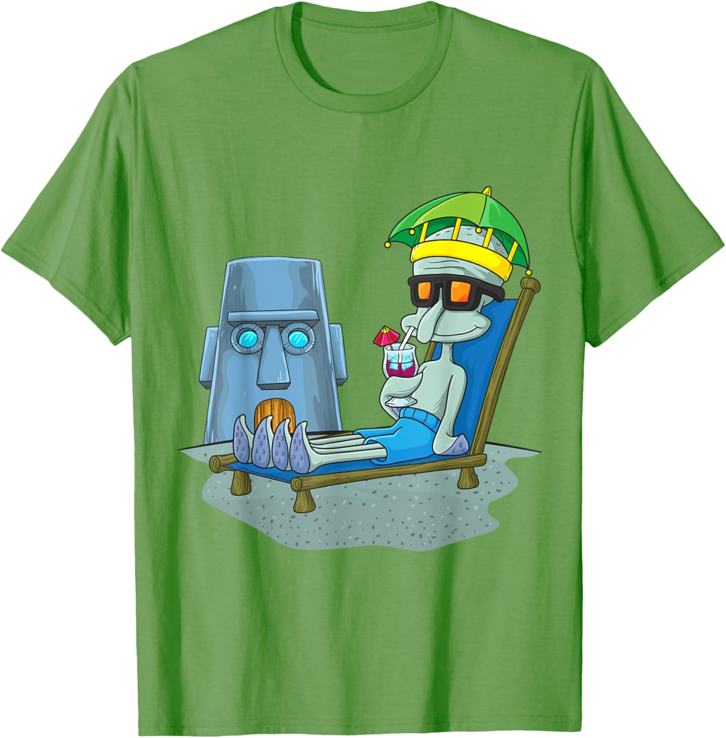 Mademark x SpongeBob SquarePants Squidward Sunbathing T-Shirt for Fans - 23