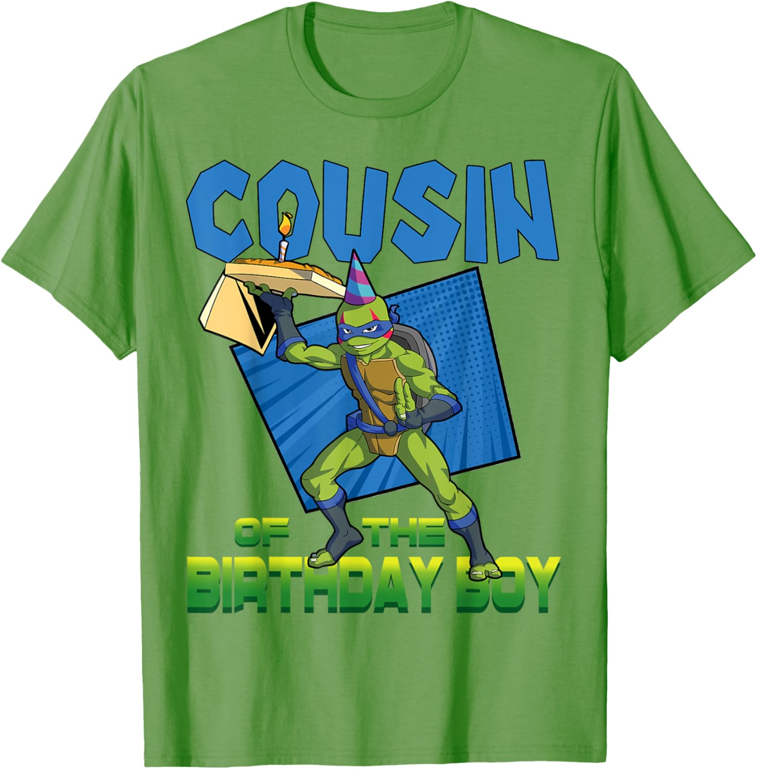 Leo Cousin of the Birthday Boy Pizza Party T-Shirt for TMNT Fans - 21