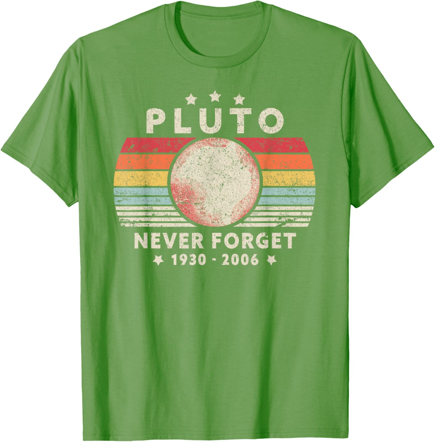 Never Forget Pluto Retro Space Science T-Shirt for Fun Loving Nerds - 7