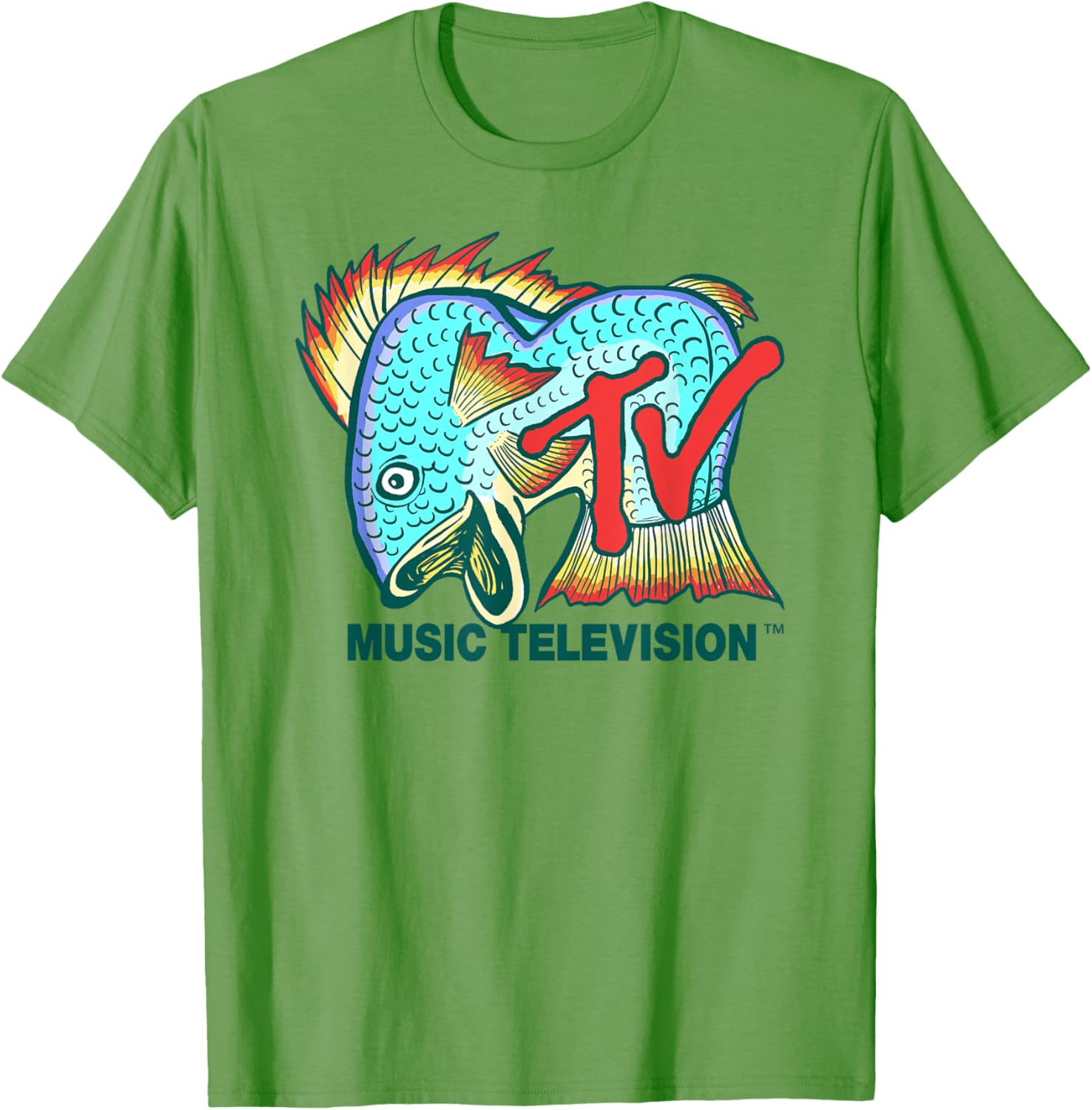 Mademark x MTV Colorful Punk Fish T-Shirt for Ocean Lovers - 2