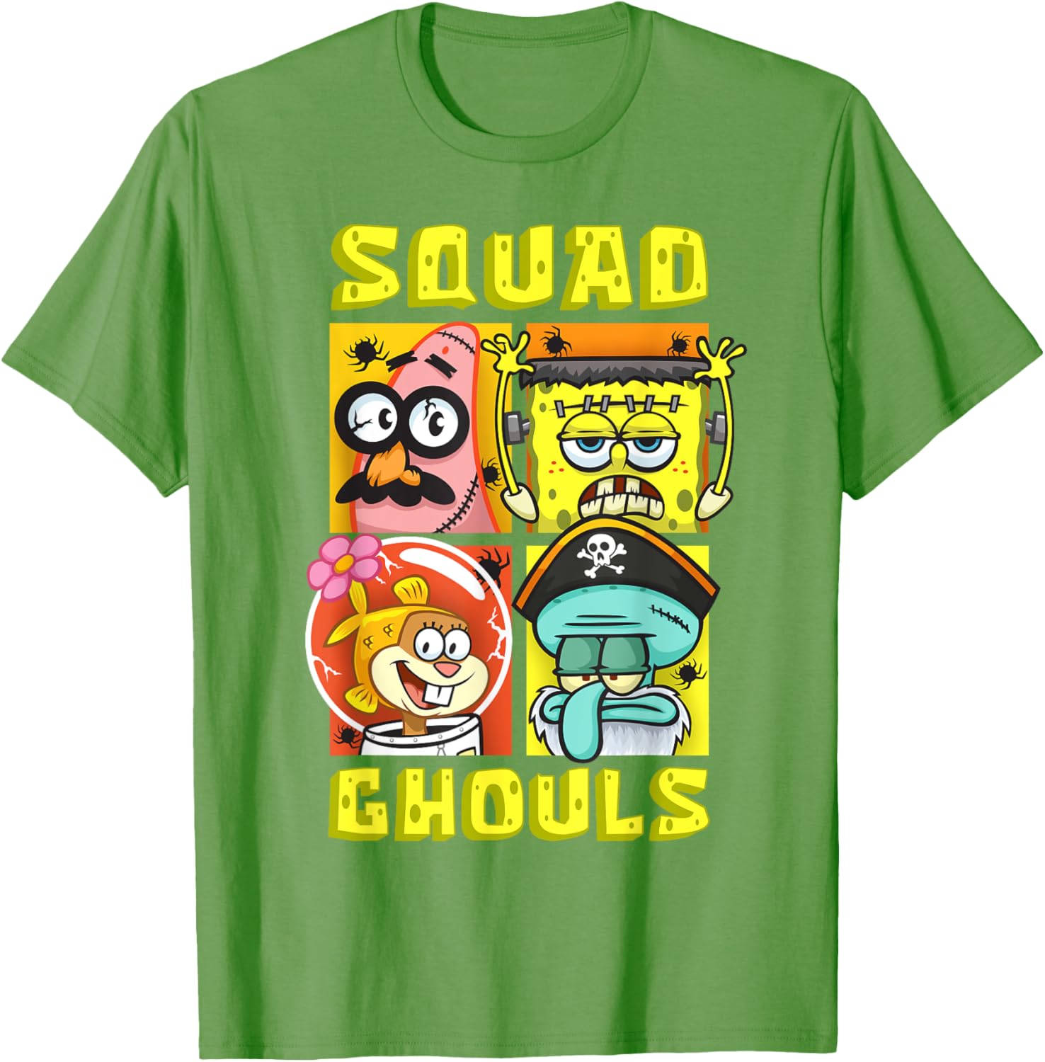 Mademark SpongeBob Halloween Squad T-Shirt with Patrick, Squidward & Sandy - 5