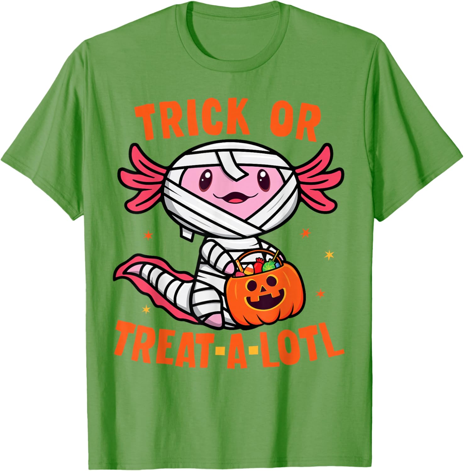 Trick or Treat Axolotl Halloween Costume T-Shirt for Toddlers and Kids - 13