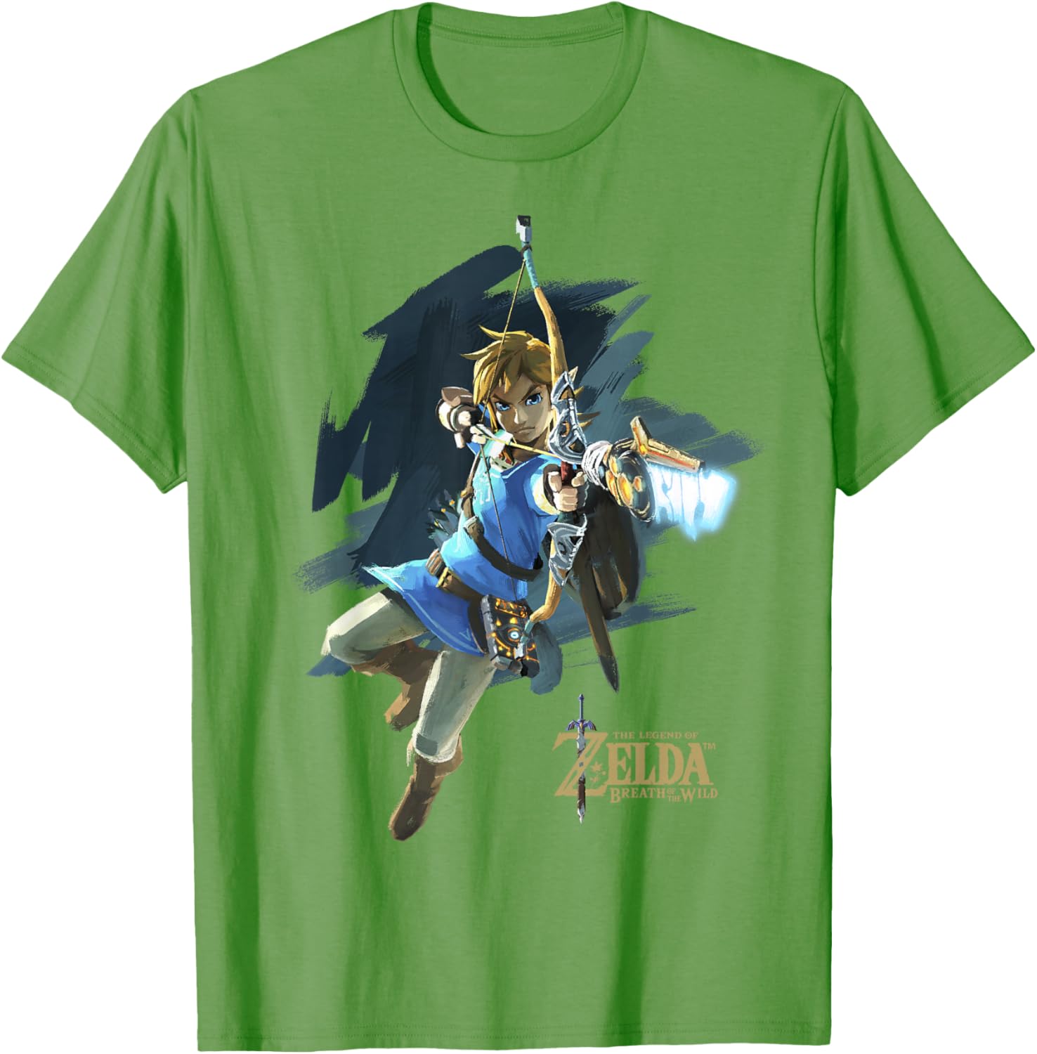Legend Of Zelda Breath Of The Wild Link Archer Jump Shot T-Shirt - 6