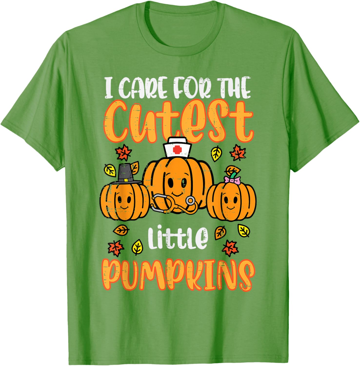 Festive Pumpkins Nurse Halloween Scrub Top for Fall and Thanksgiving Women - 6