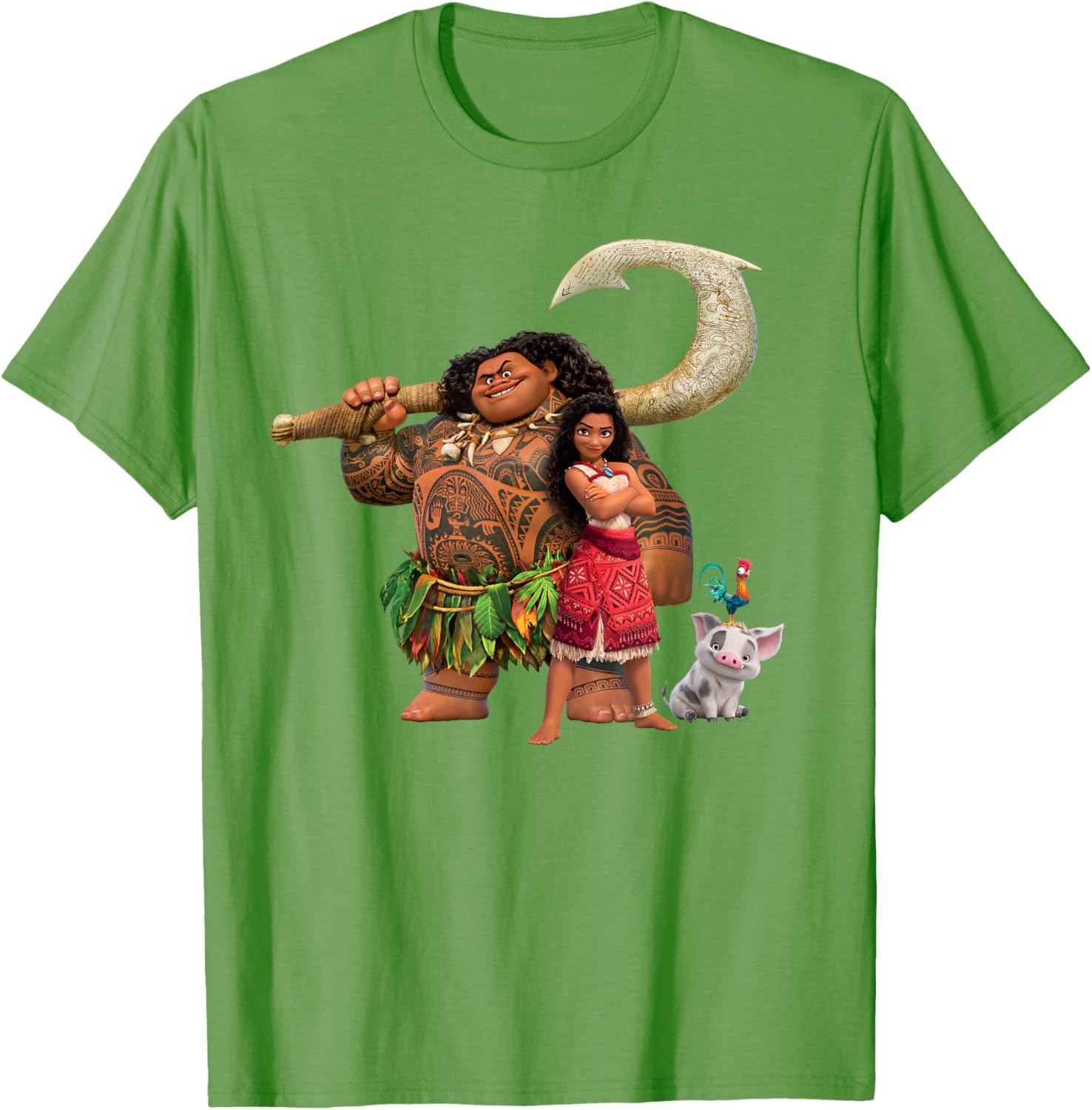 Disney Moana Adventure T-Shirt with Maui Pua Heihei for Kids - 3