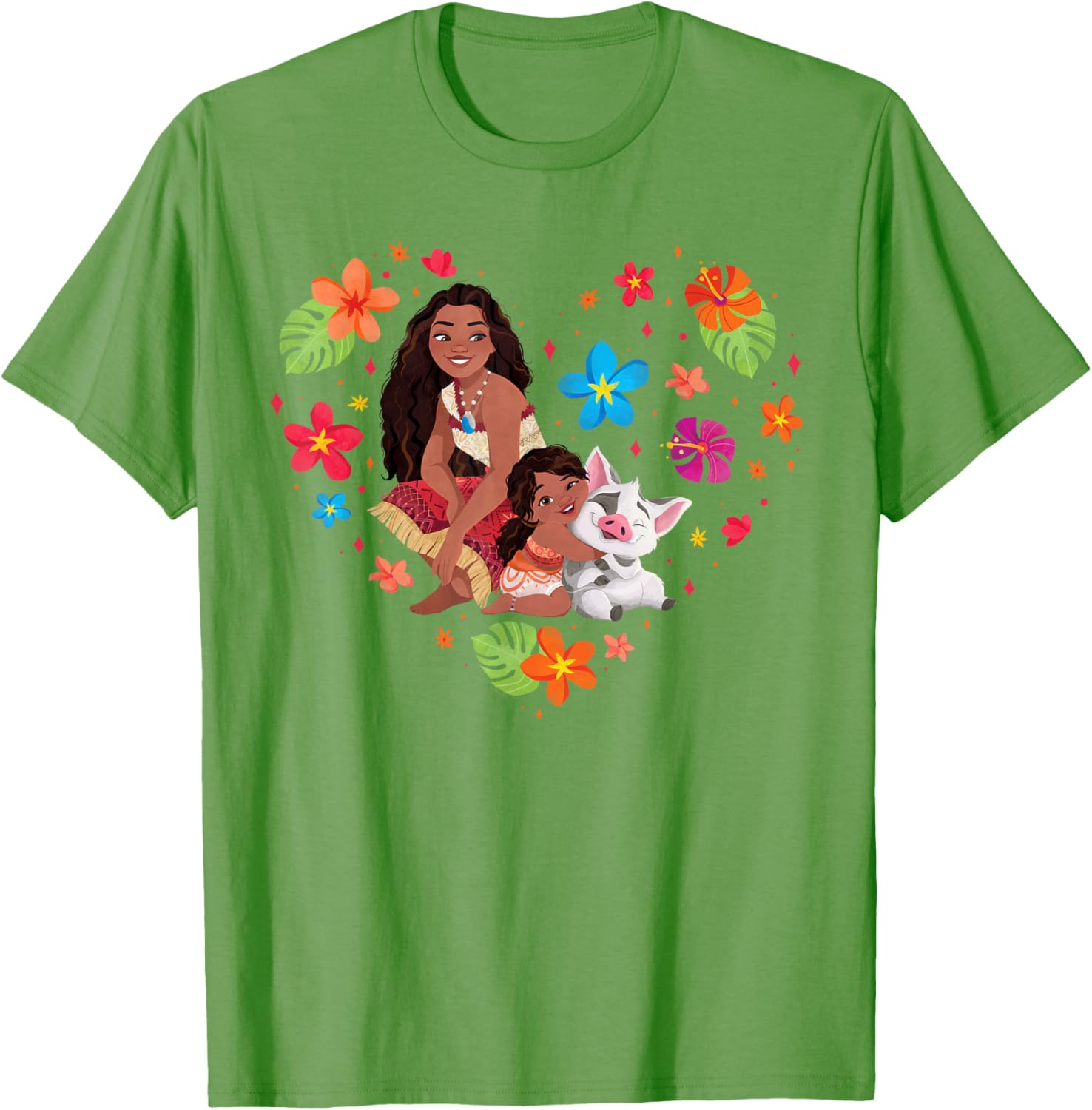 Disney Moana Tropical Heart Sisters T-Shirt with Moana Simea and Pua - 9