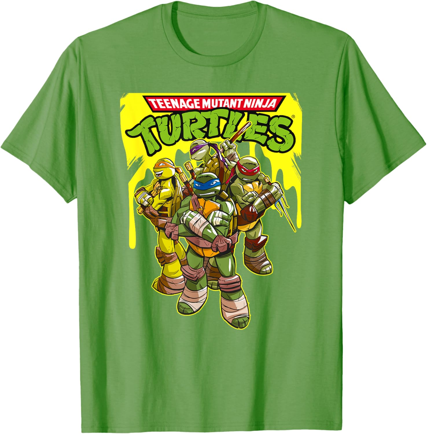 Mademark TMNT Yellow Splatter Paint T-Shirt for Fun Teenage Mutant Ninja Turtles Fans - 3