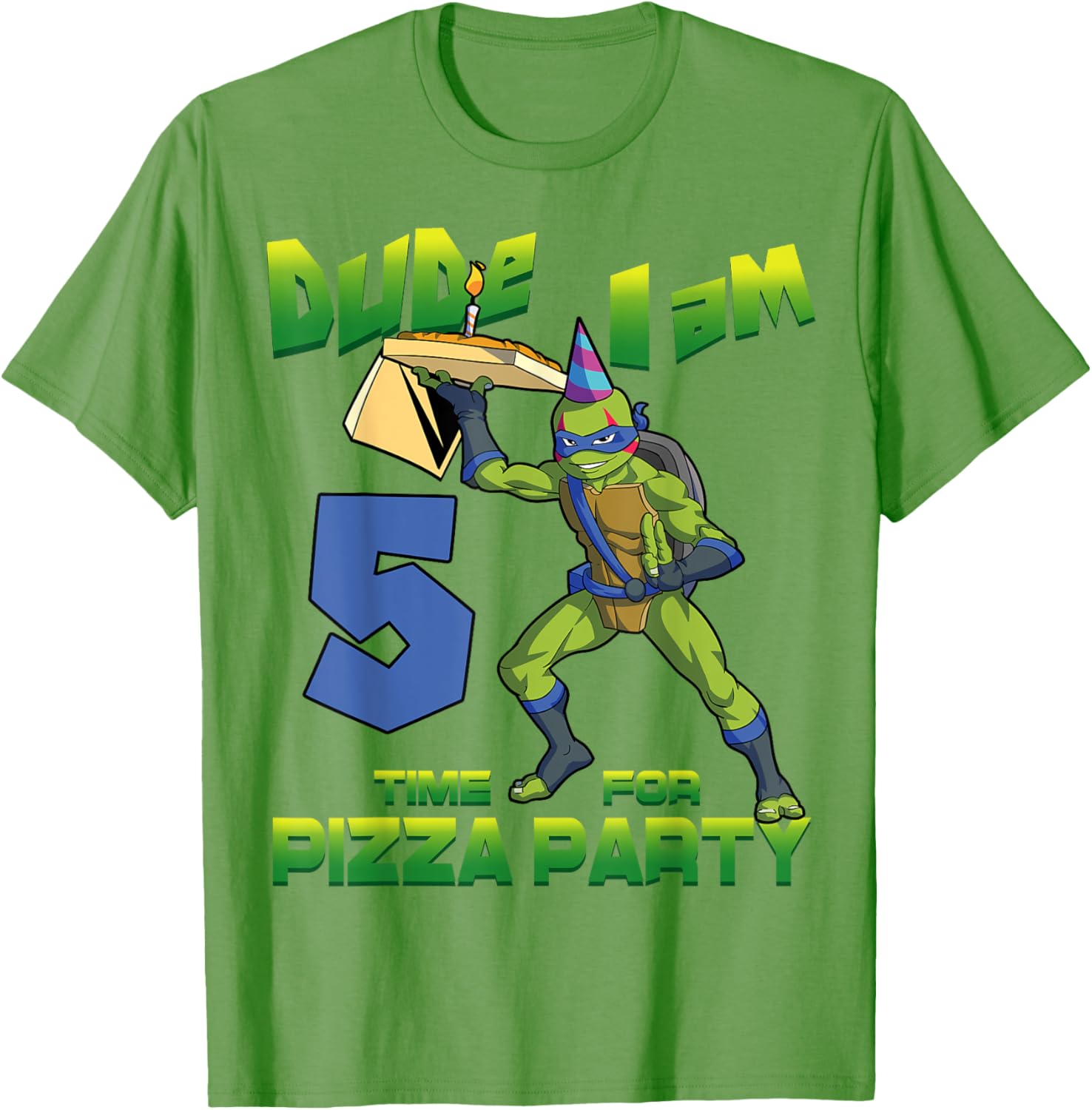 Mademark Teenage Mutant Ninja Turtles Leo Pizza Birthday T-Shirt for Kids - 21