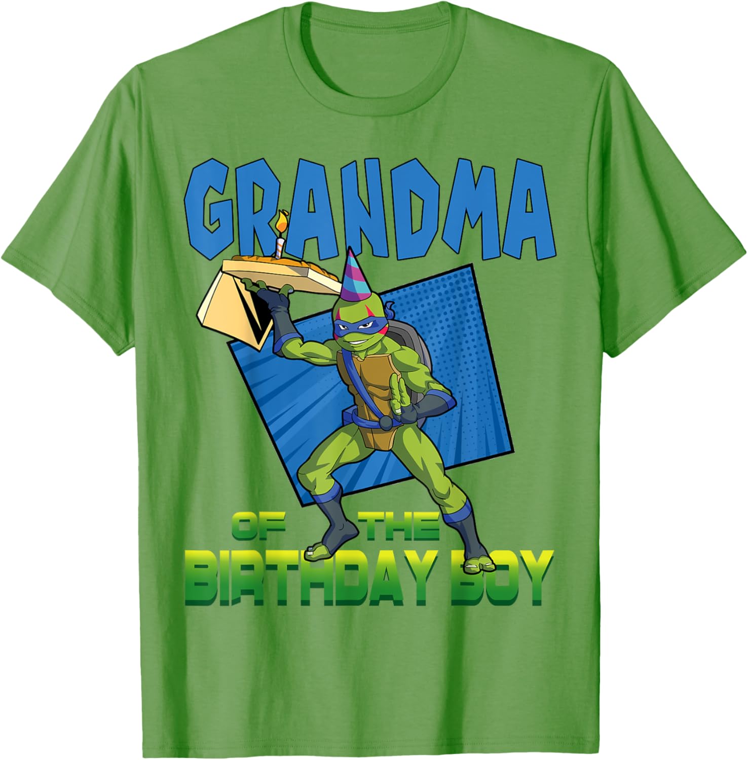 Mademark TMNT Leo Grandma Birthday Pizza Party T-Shirt for Kids - 9