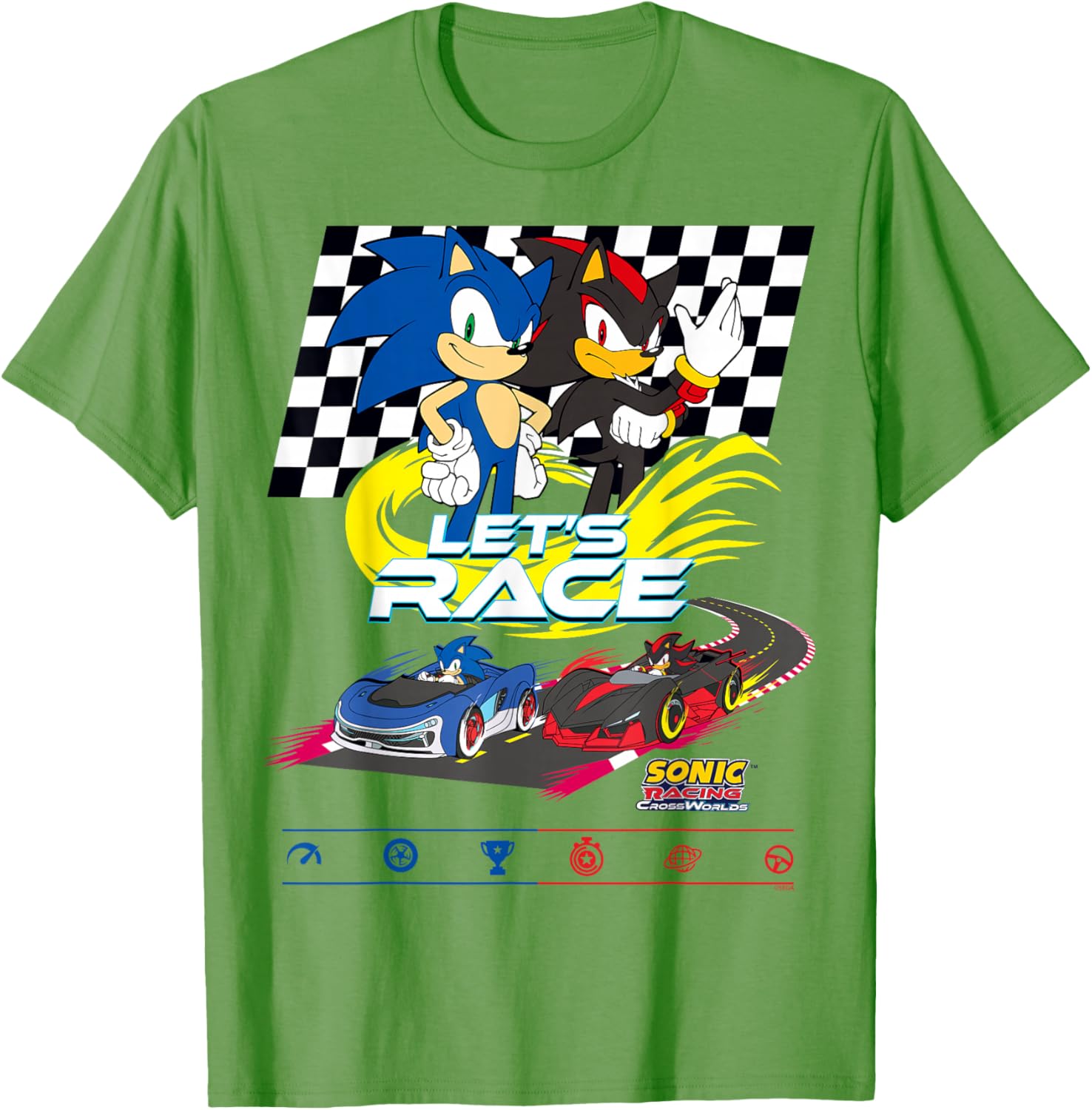 Sonic Racing CrossWorlds T-Shirt Sonic vs Shadow Race Day Apparel - 15