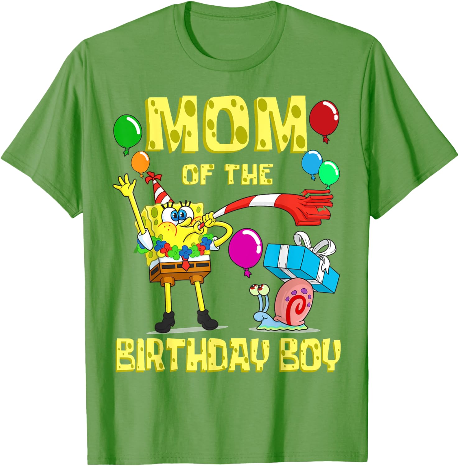 SpongeBob Mommy of the Birthday Boy Party T-Shirt for Fun Celebrations - 10