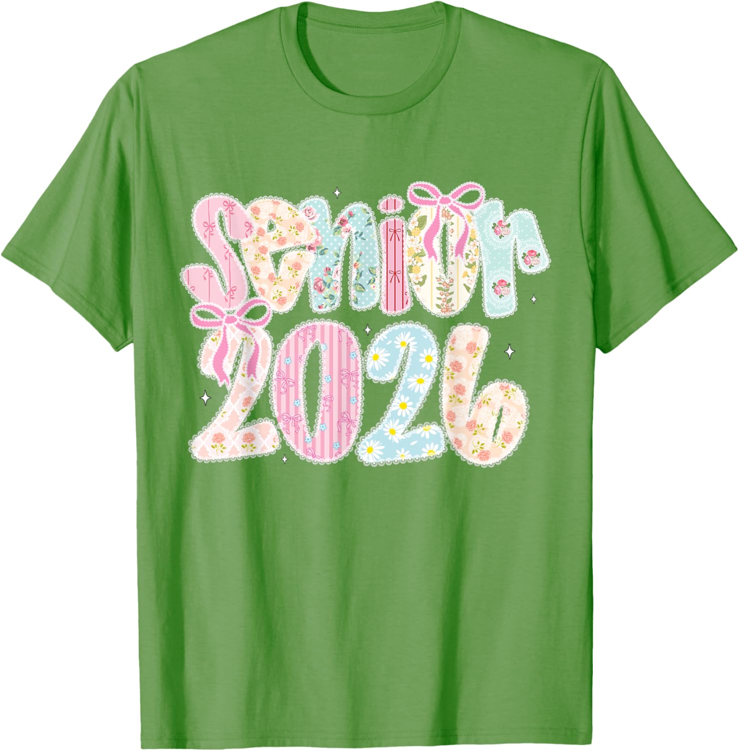Coquette Lace Floral Pastel Graduation T-Shirt for Senior 2026 - 8