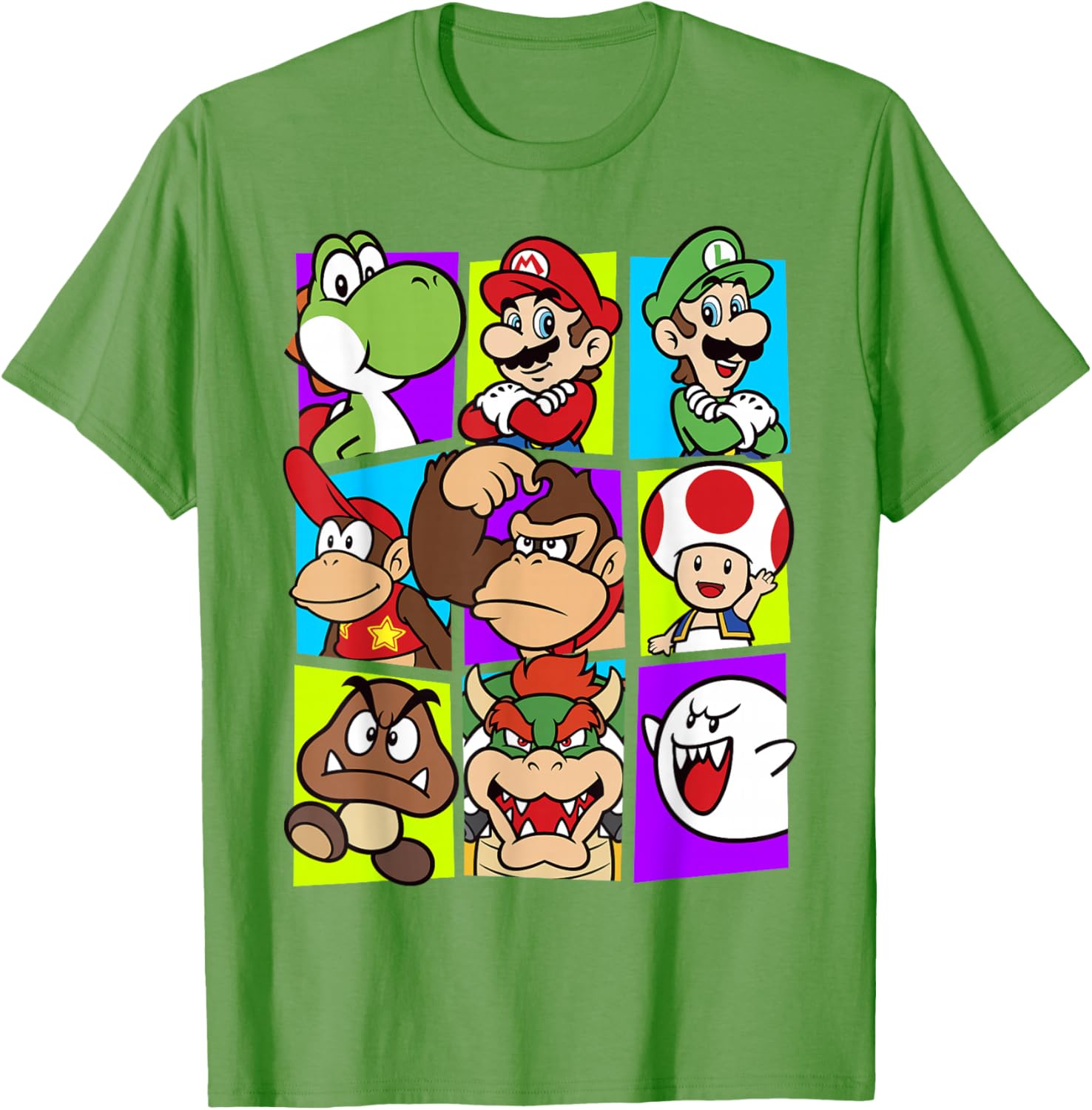 Super Mario Yoshi Luigi Bowser Gang Box-Up Graphic T-Shirt for Fans - 2