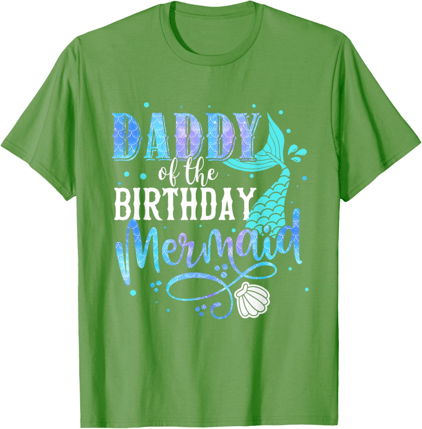 Daddy of the Birthday Mermaid Family Matching Papa T-Shirt for Dads - 21