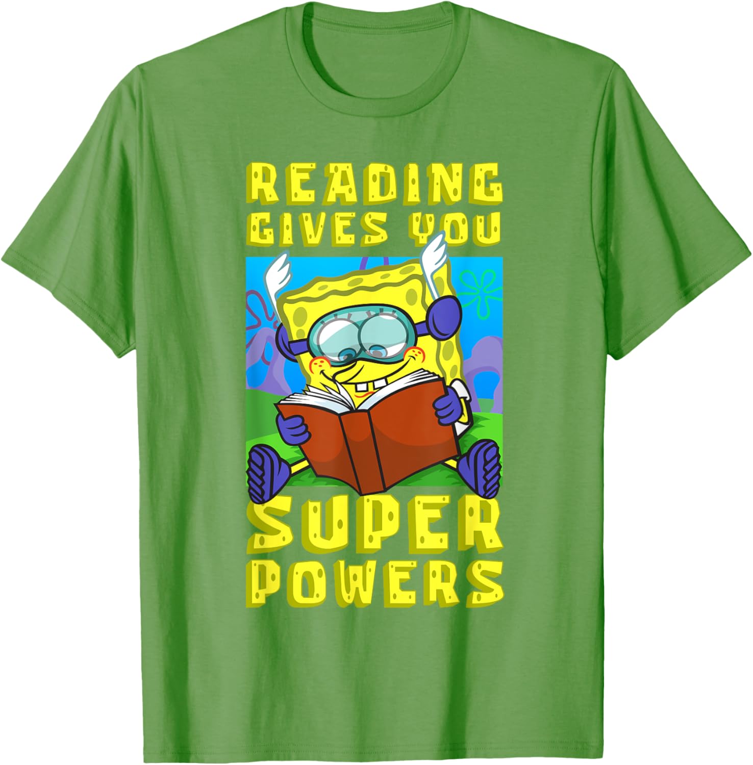 Mademark SpongeBob SquarePants Super Powers Reading T-Shirt for Kids - 1