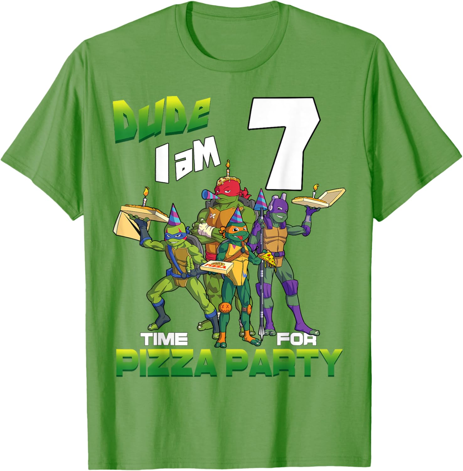 Mademark Teenage Mutant Ninja Turtles Pizza Party T-Shirt for 7 Year Olds - 1