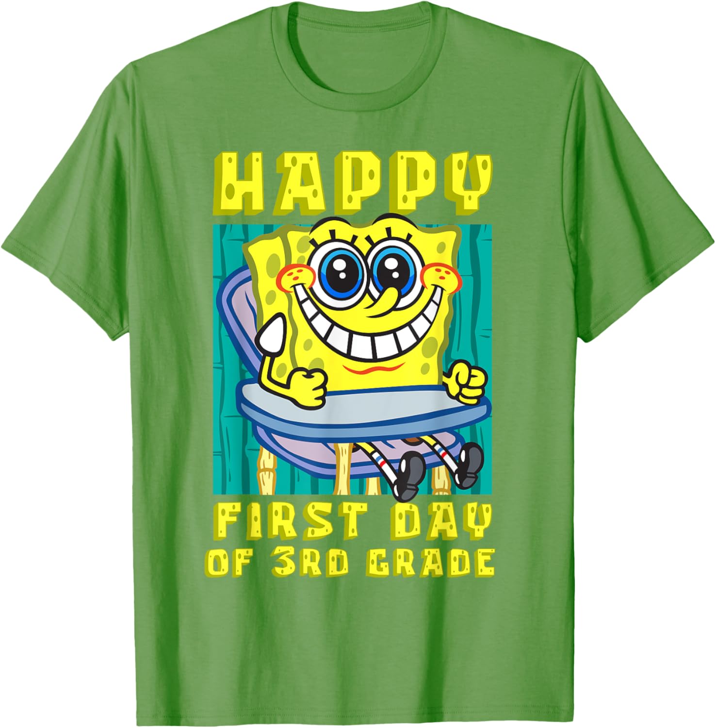Mademark SpongeBob SquarePants Happy 3rd Grade T-Shirt for Kids - 16