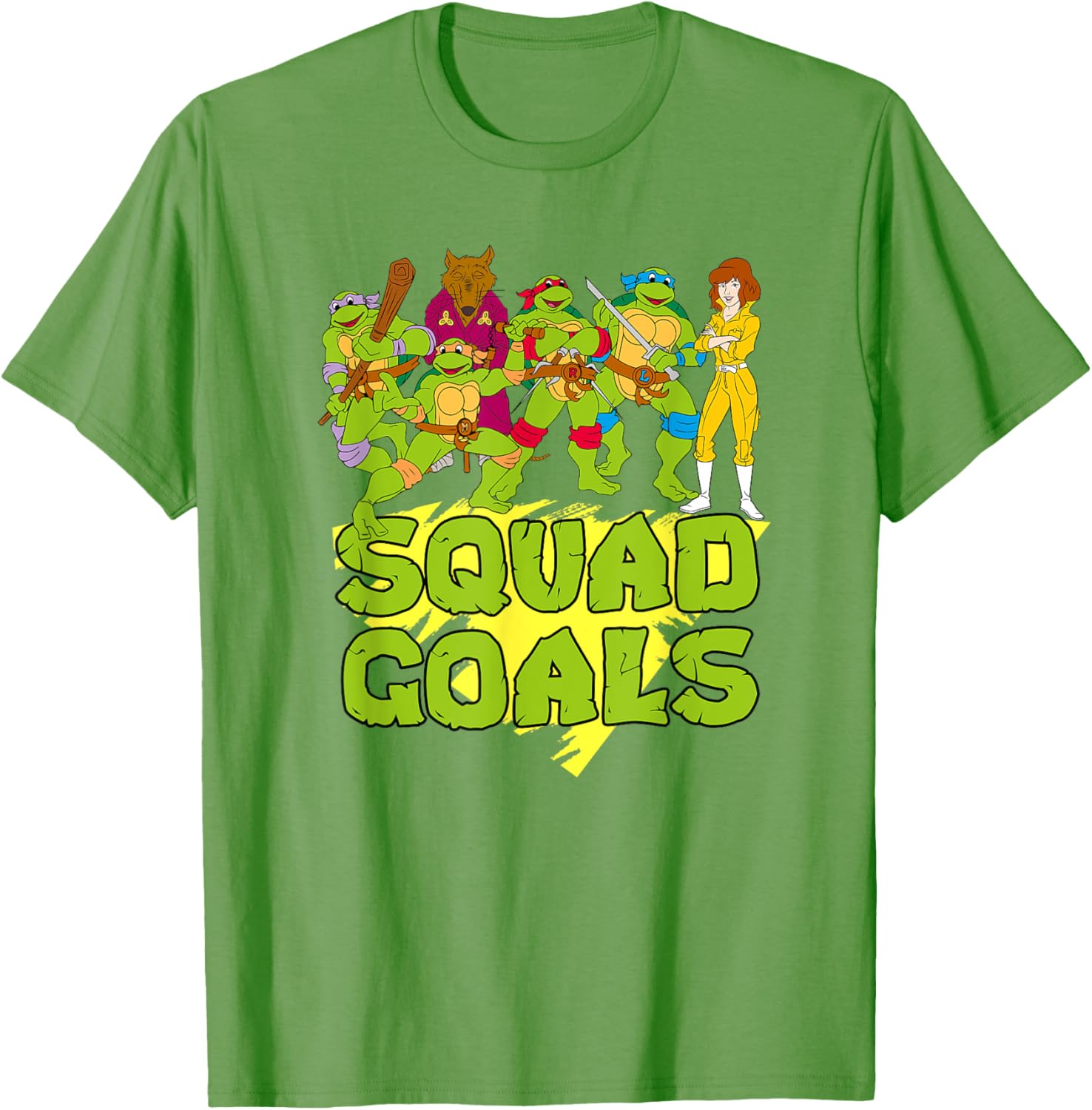 Mademark TMNT Squad Goals T-Shirt with Splinter and April for Fans - 9