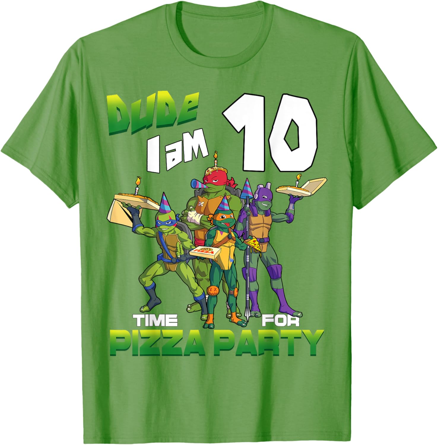 Mademark TMNT Pizza Birthday T-Shirt for 10 Year Olds - Fun Kids Tee - 5