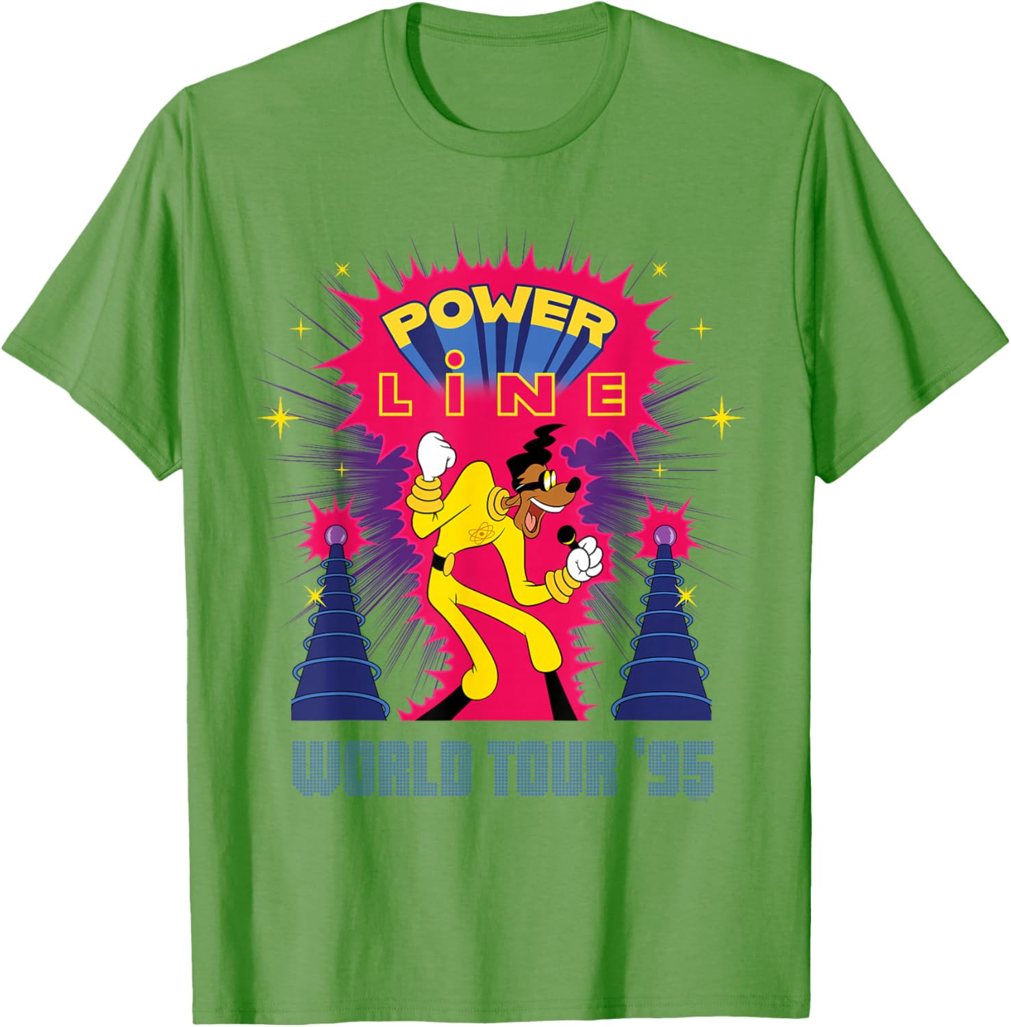 Disney A Goofy Movie Powerline World Tour 95 Rock T-Shirt for Fans - 6