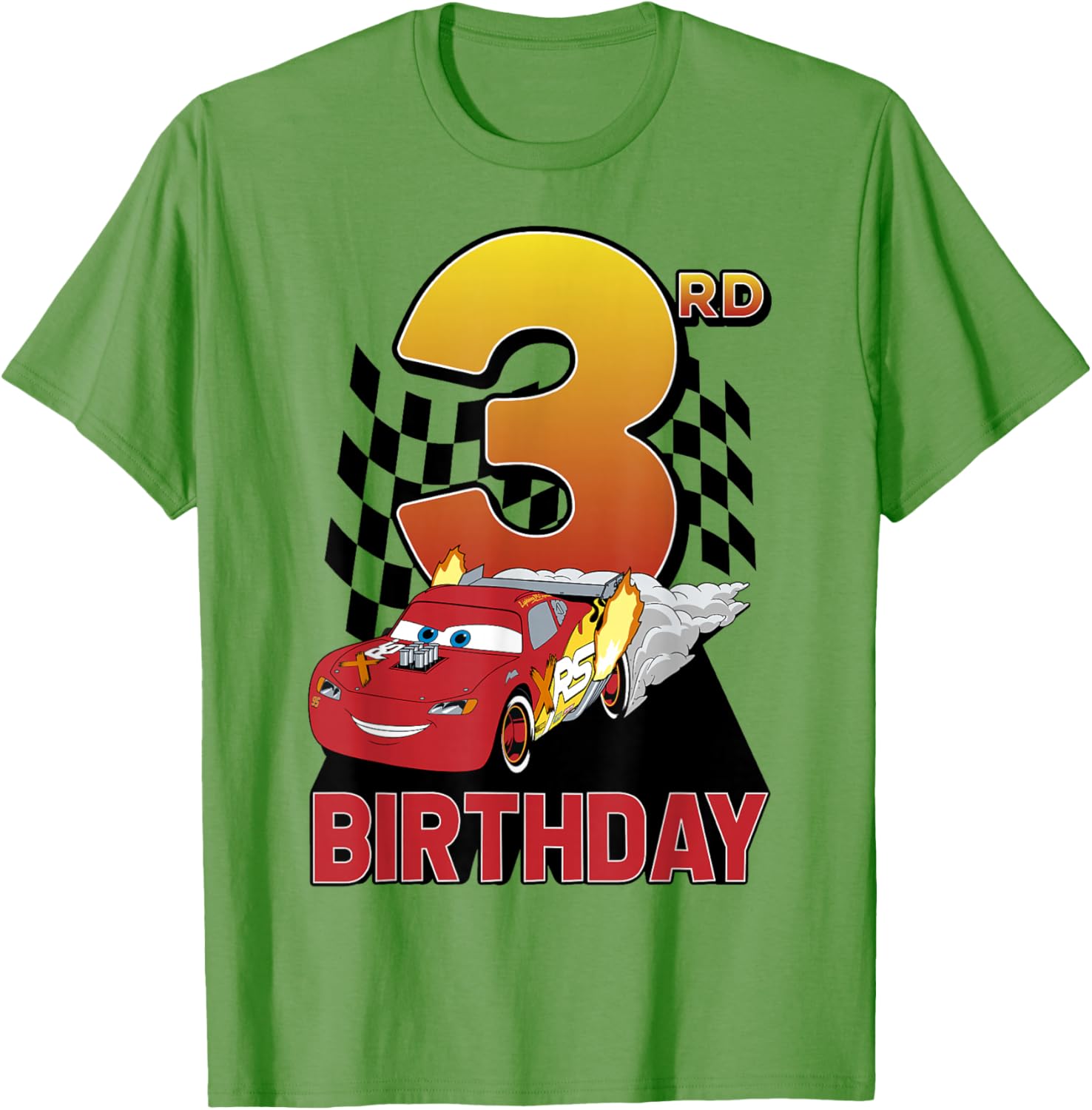 Disney Pixar Cars Lightning McQueen 3rd Birthday Race T-Shirt for Kids - 9
