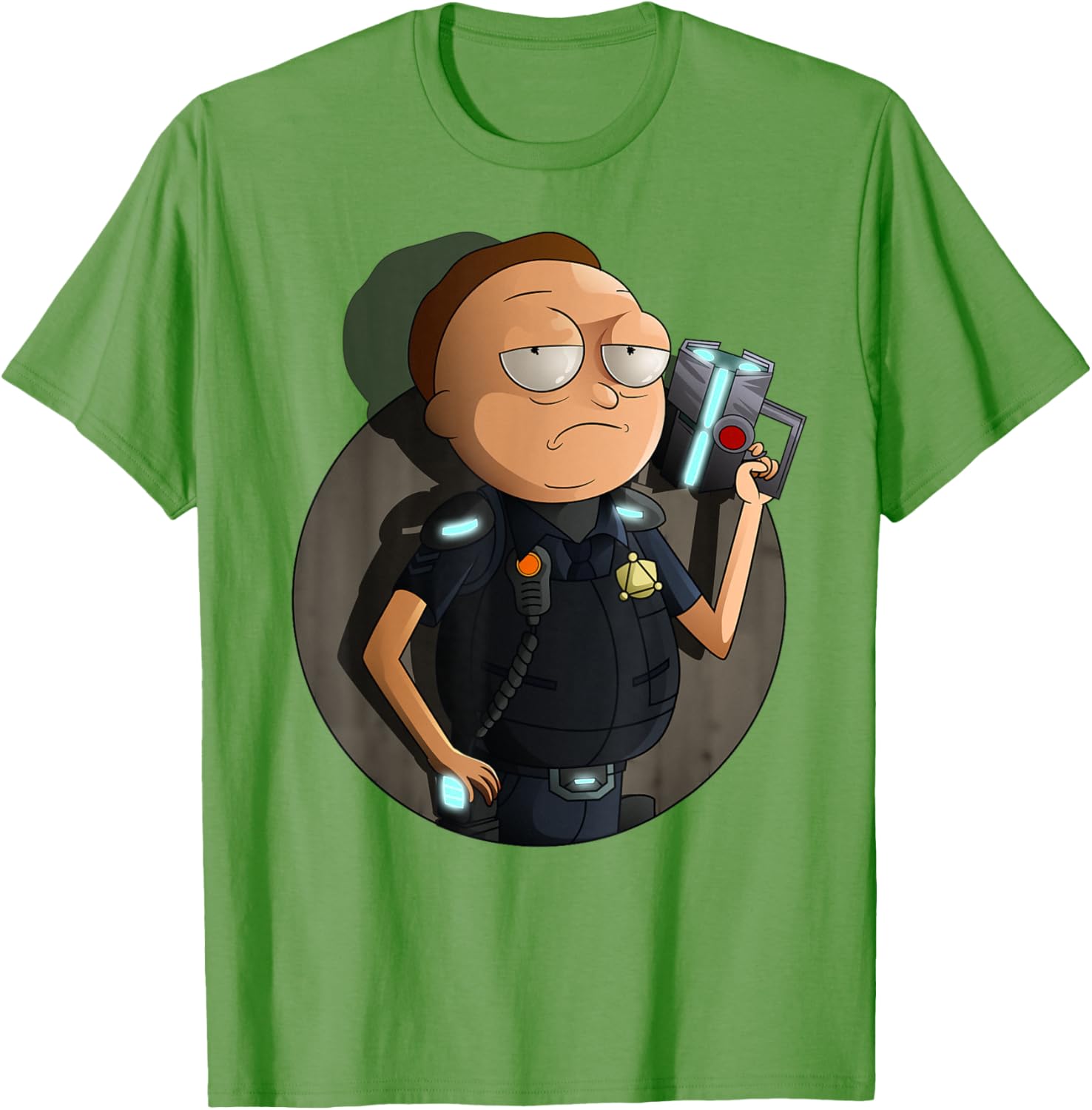 Mademark x Rick and Morty Cop Morty T-Shirt Stylish Graphic Tee - 15