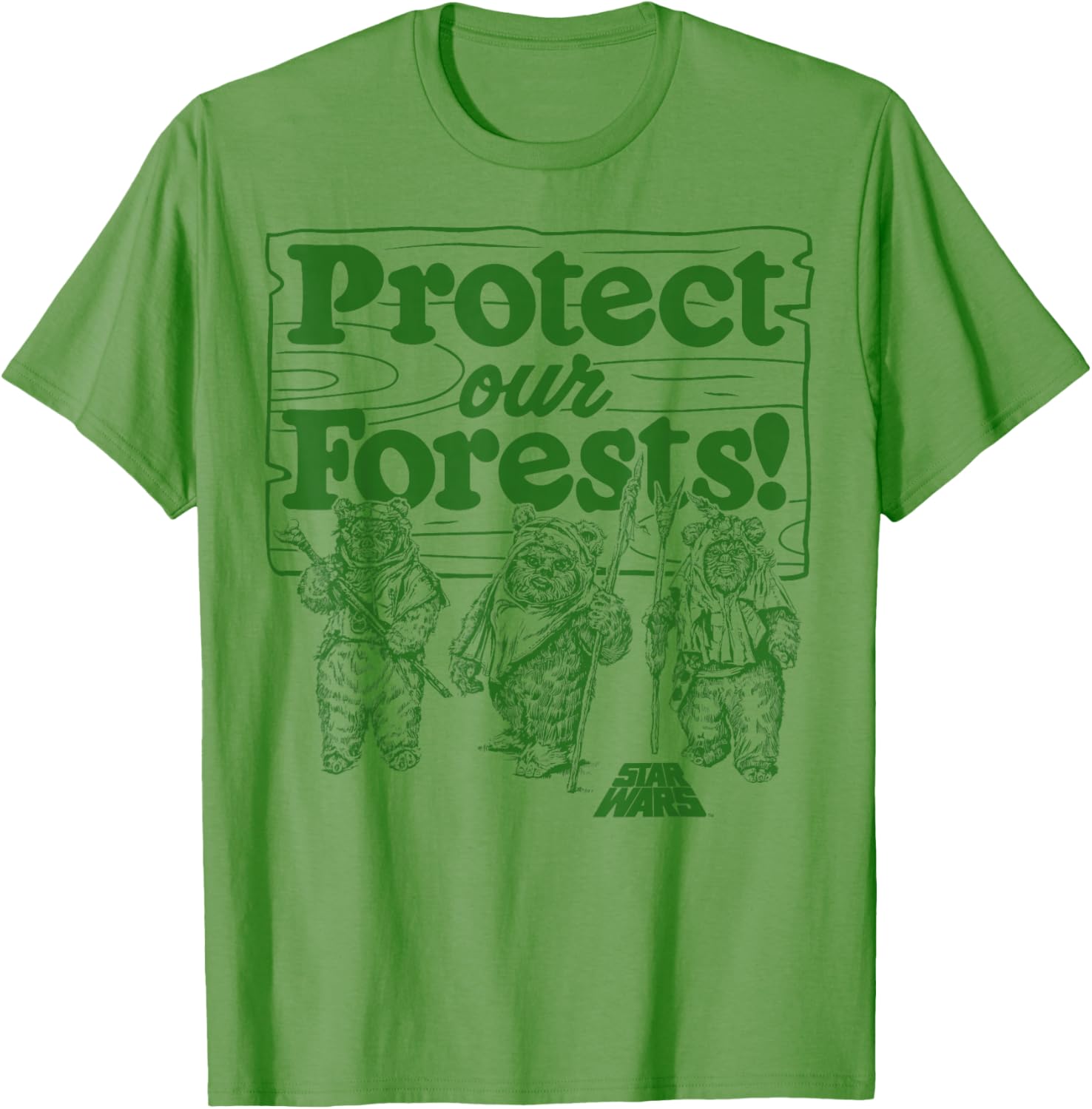 Star Wars Ewoks Protect Our Forests T-Shirt for Disney Fans - 1