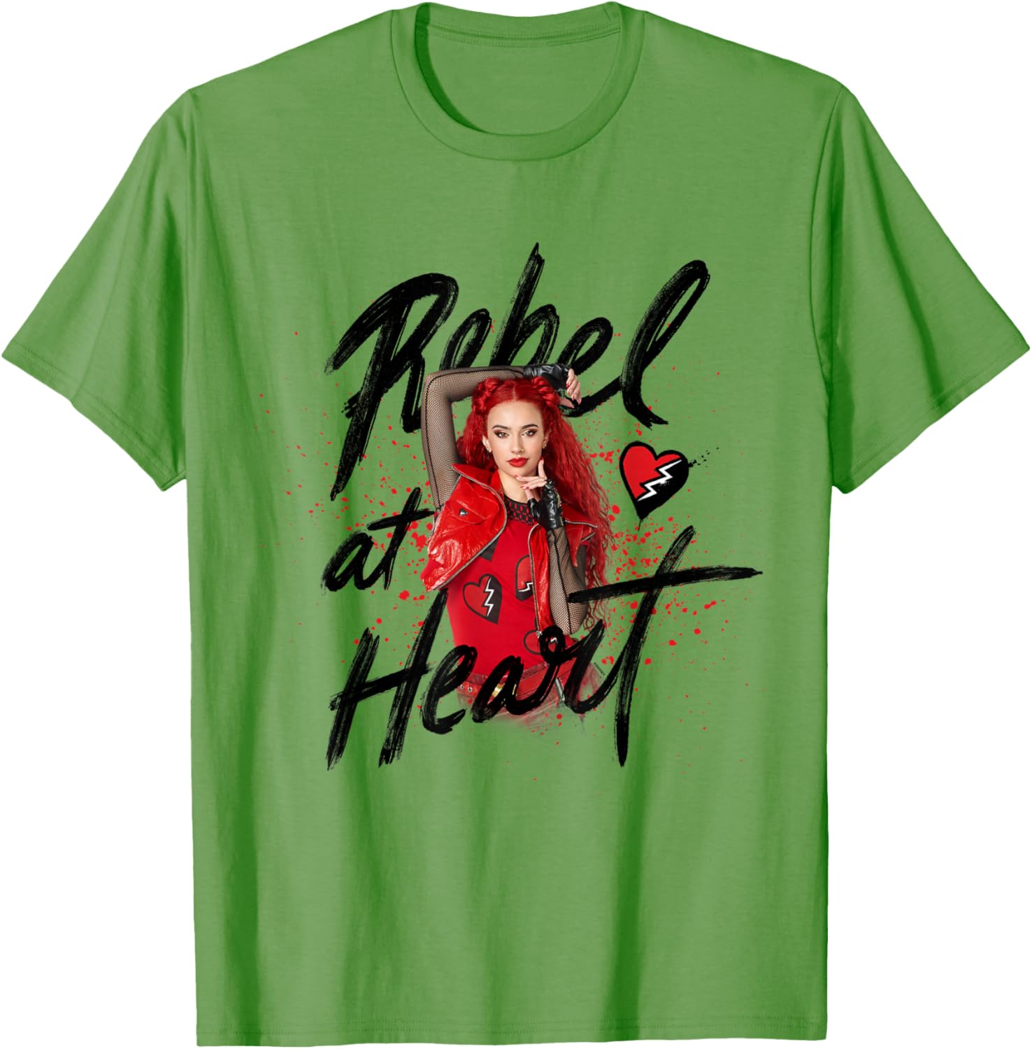 Disney Descendants 4 Red Rebel Heart T-Shirt for Kids and Fans - 17