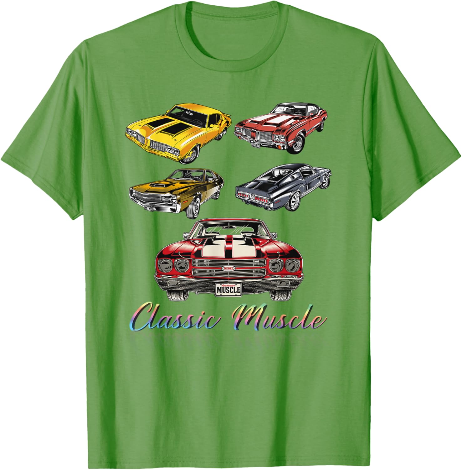 American Muscle Cars Classic Novelty T-Shirt for Car Enthusiasts - 4