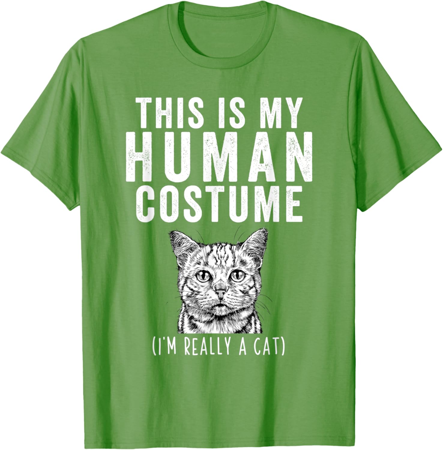 Funny Tabby Cat T-Shirt This is My Human Costume I'm Really A Cat - 6