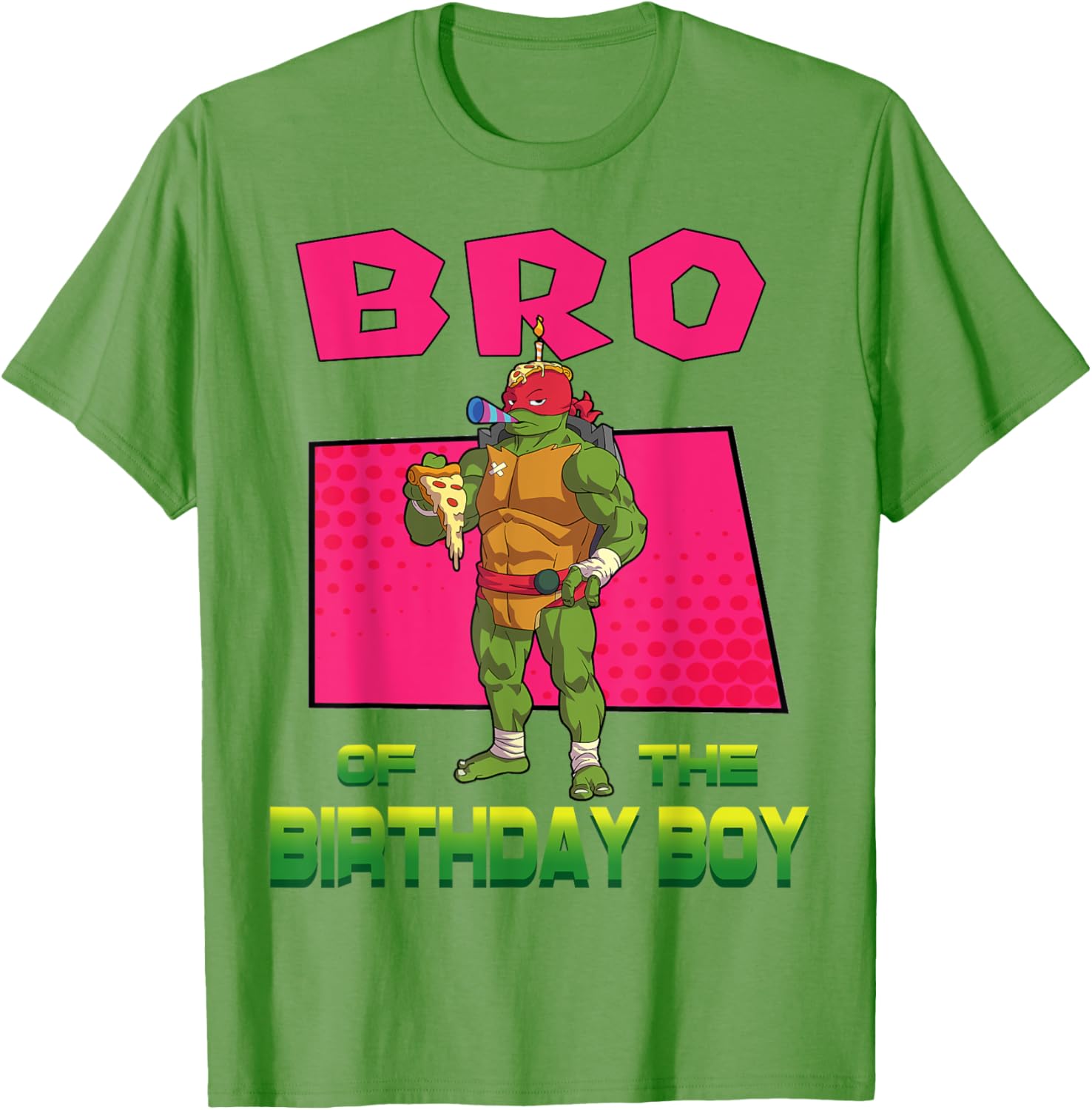 Mademark Teenage Mutant Ninja Turtles Raphael Pizza Party T-Shirt for Kids - 6