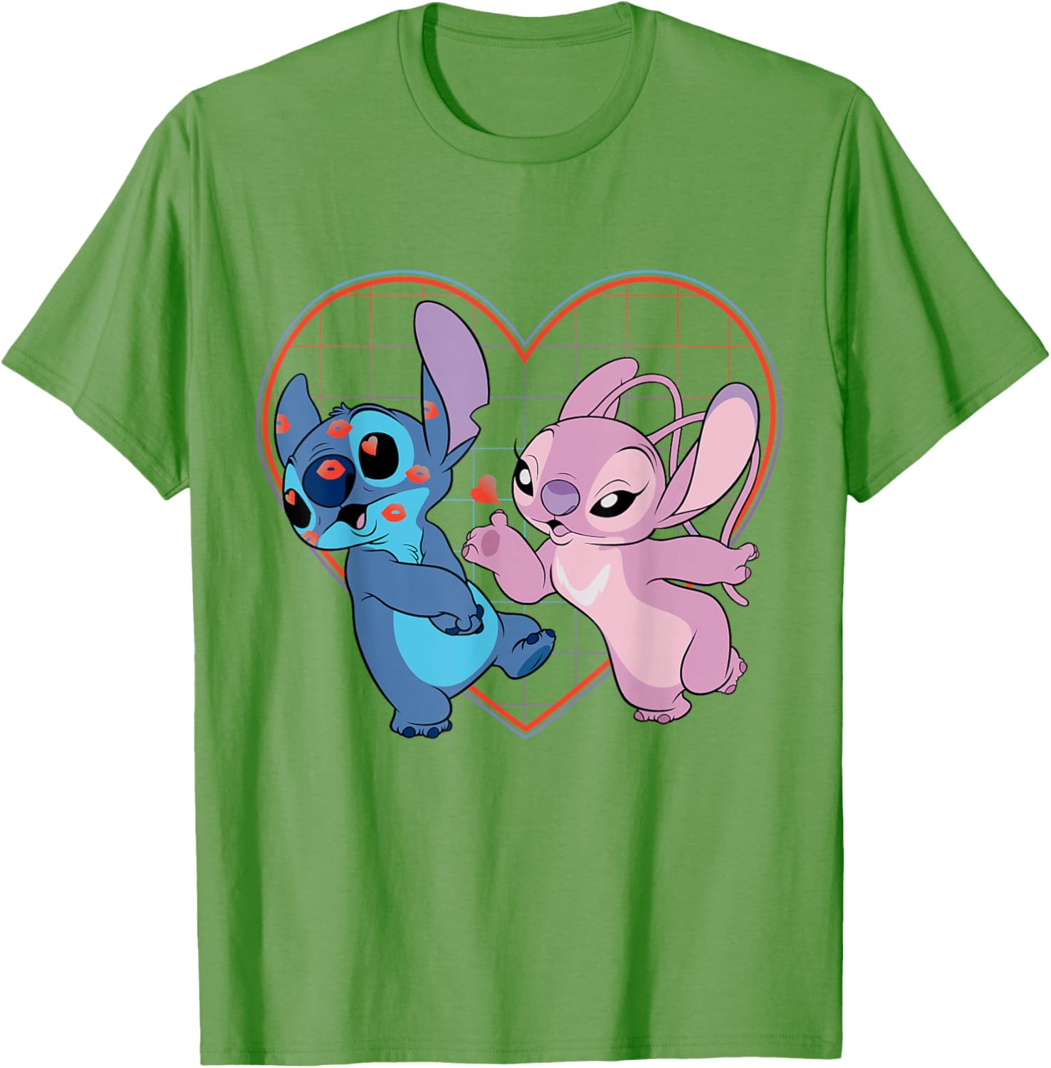 Disney Lilo and Stitch Angel Heart Kisses T-Shirt for Fun Fashion Lovers - 11