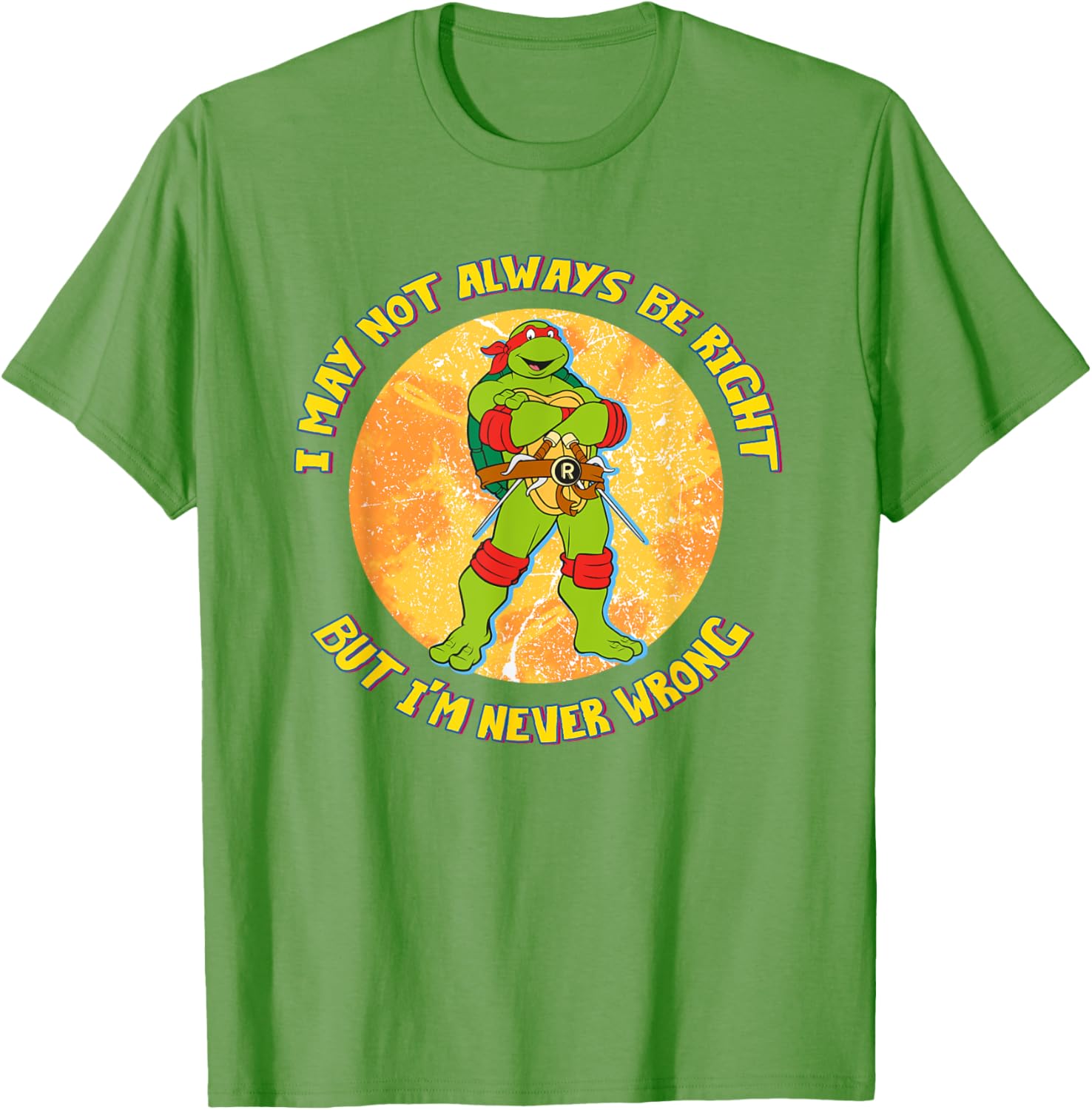 Mademark Teenage Mutant Ninja Turtles Raphael Never Wrong T-Shirt - 9