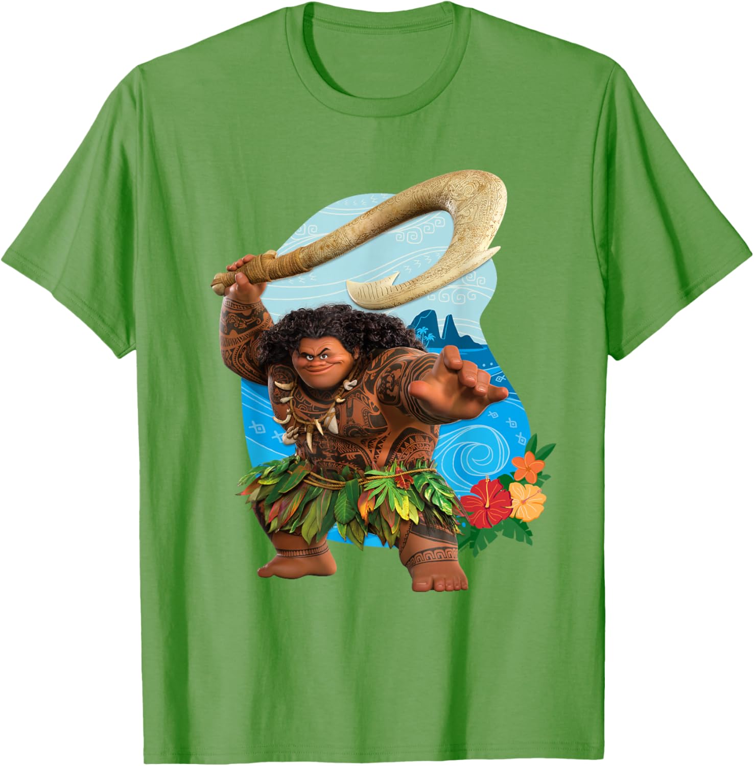 Disney Moana 2 Maui Tropical Island Adventure T-Shirt with Fish Hook - 15
