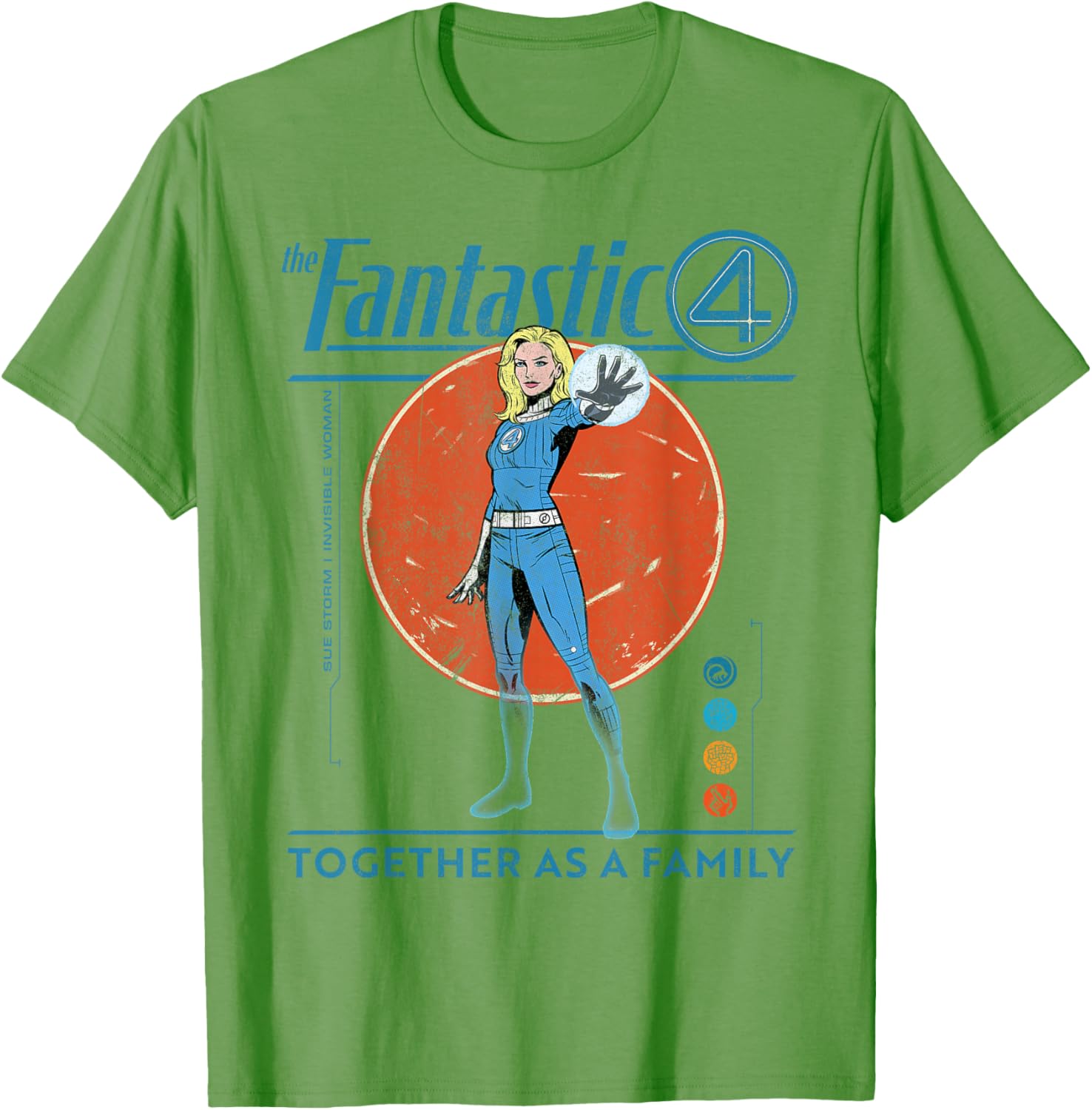 Marvel Fantastic Four Retro T-Shirt Featuring The Invisible Woman Design - 2