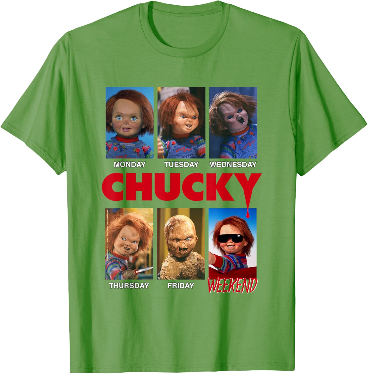 Chucky Days of The Week Moods T-Shirt for Fun Fashion Lovers - 12