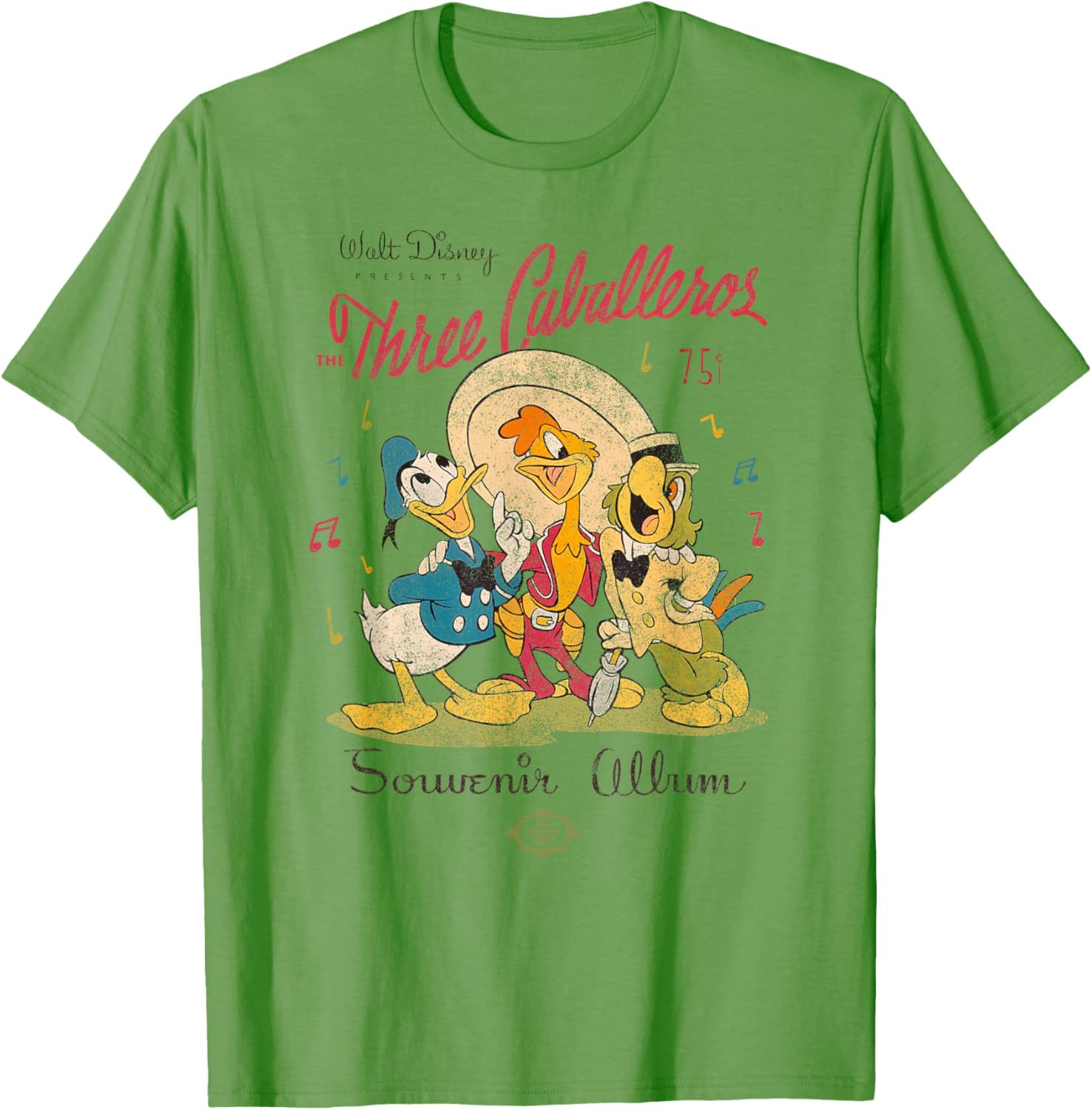 Vintage Disney Three Caballeros Donald Duck Distressed T-Shirt for Fans - 6