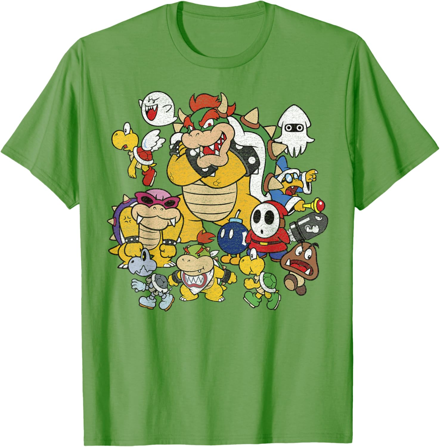 Nintendo Super Mario Bowser Enemy Group Shot T-Shirt for Fans and Gamers - 5