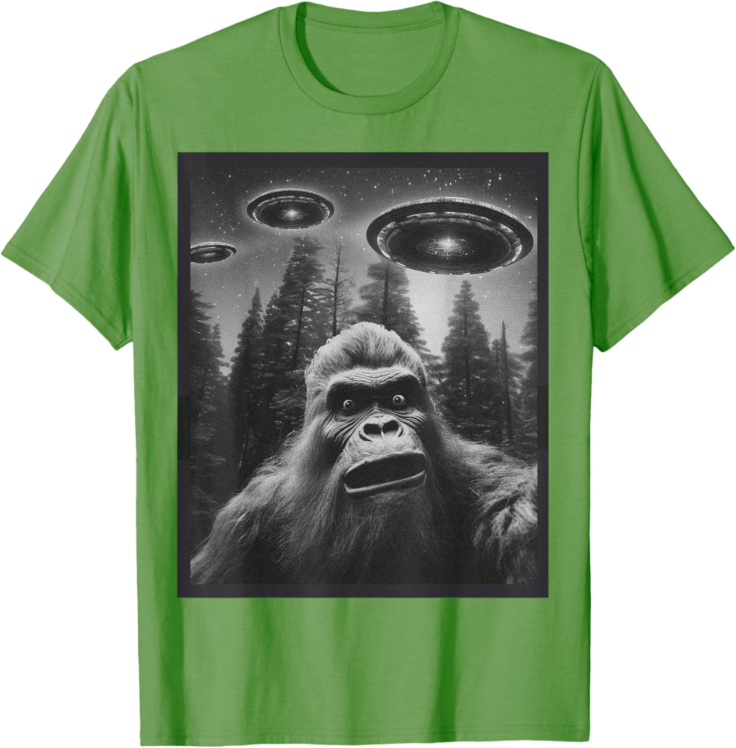 Funny Bigfoot Alien Cat Graphic Tee for Men and Women - Unique T-Shirt - 20