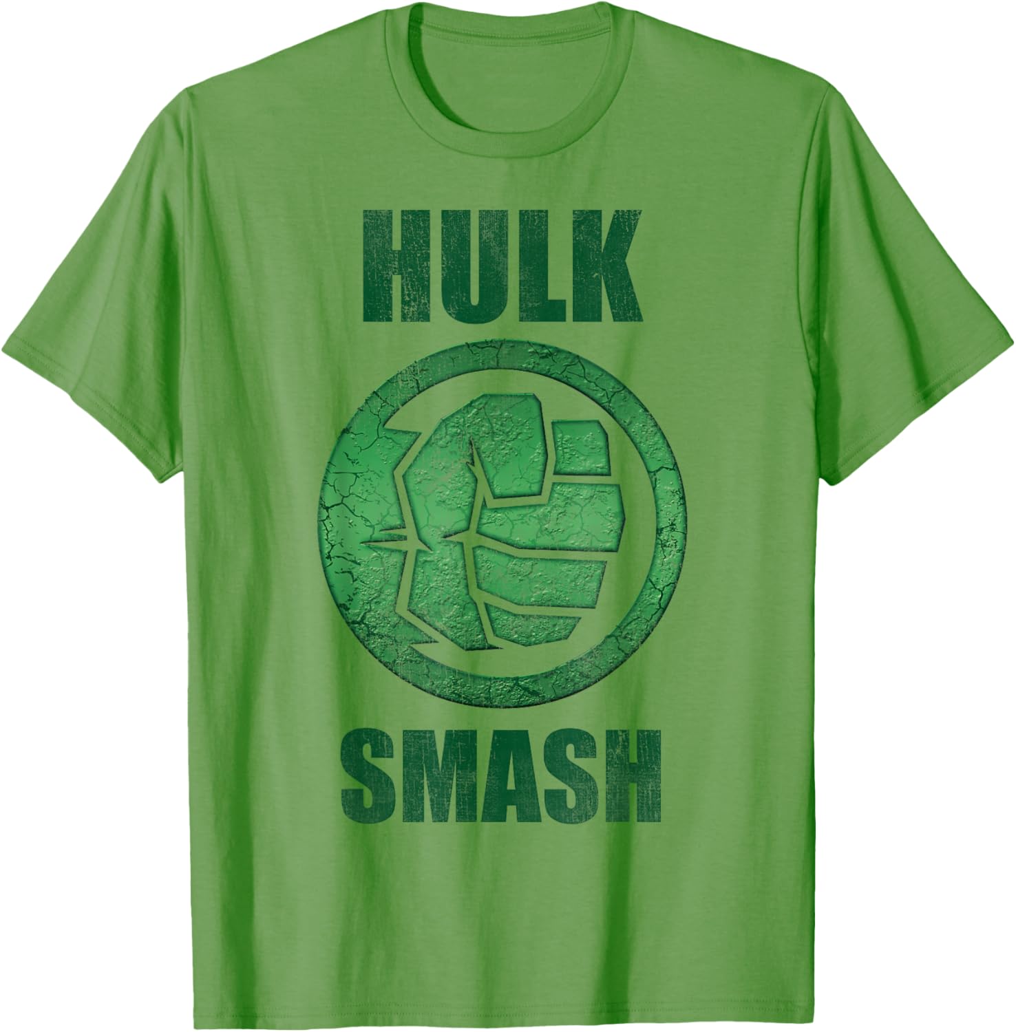 Marvel Hulk Smash Fist Circle Logo Green Stone Poster T-Shirt for Fans - 3