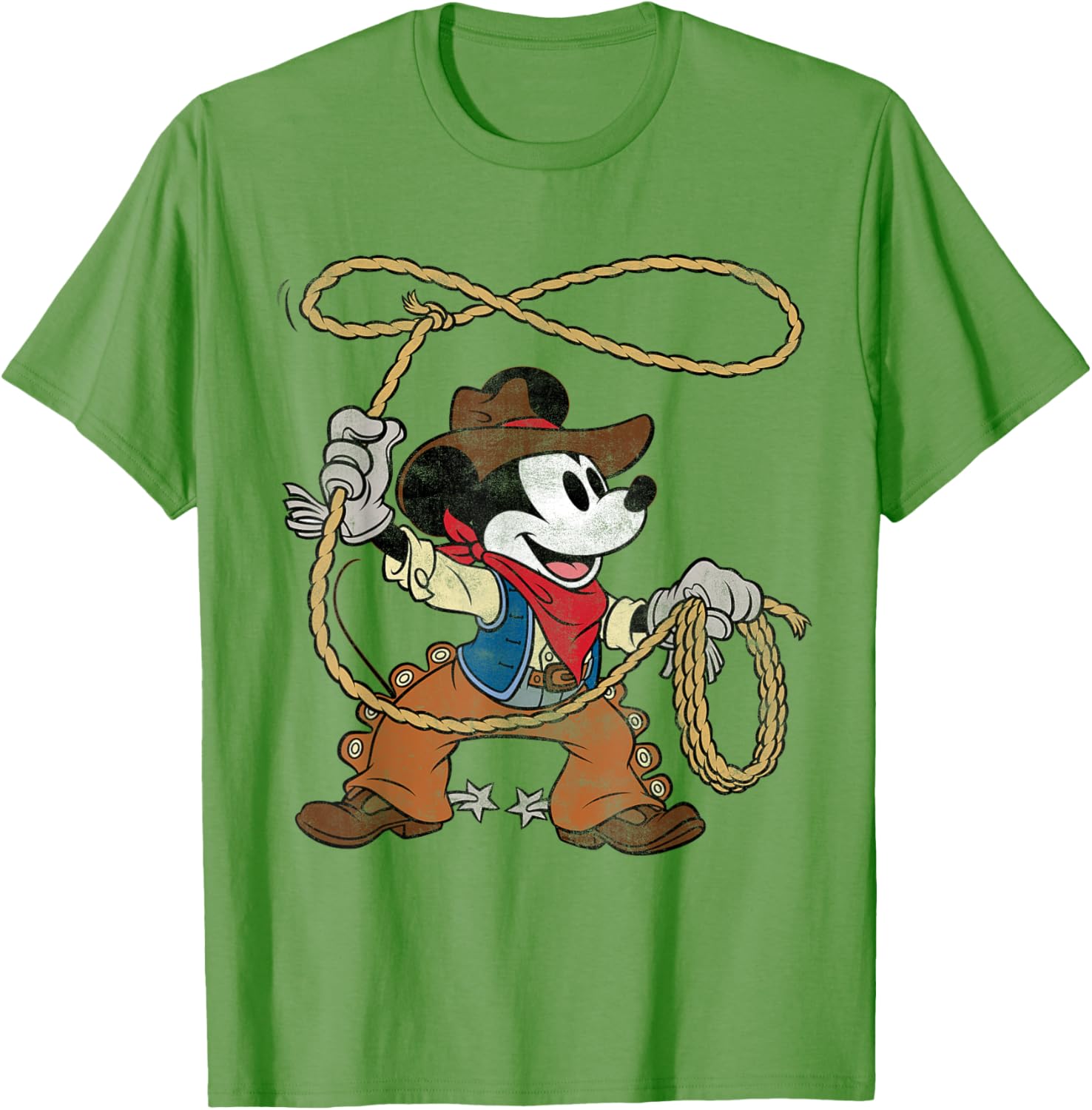 Vintage Mickey Mouse Cowboy T-Shirt for Fun Western Style Fashion - 7