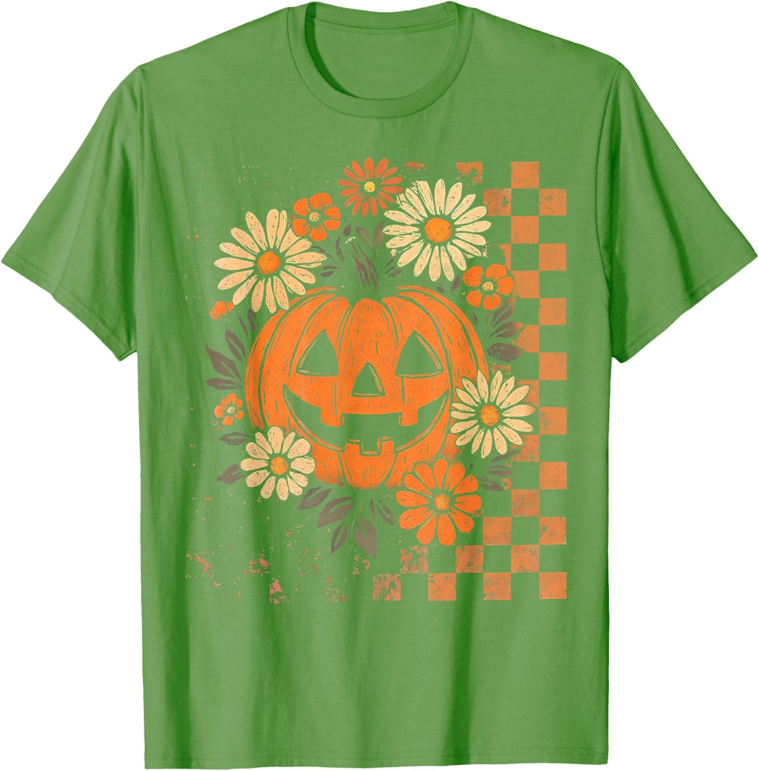 Vintage Floral Boho Pumpkin Halloween T-Shirt for Fall Fun - 17