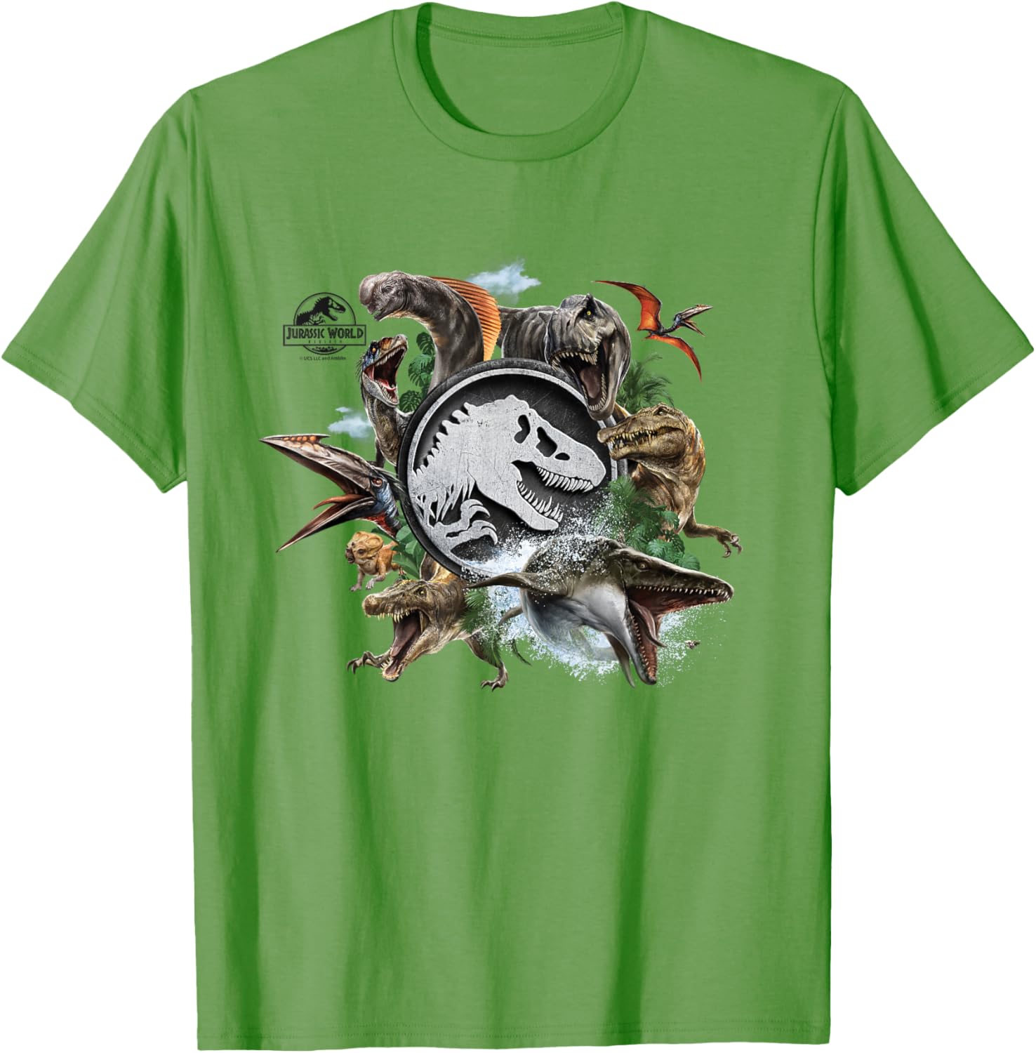 Jurassic World Rebirth Circle Logo Dinosaur T-Shirt for Fans and Collectors - 18