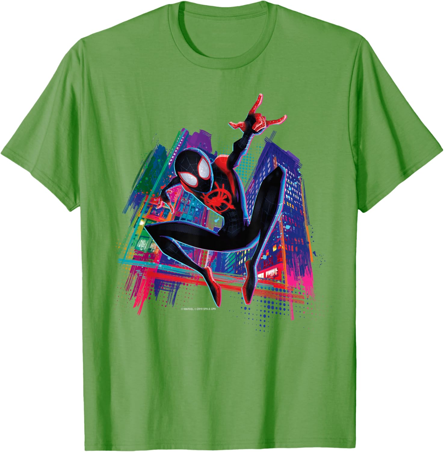 Spider-Man Miles Morales Graffiti City T-Shirt for Stylish Fans - 27