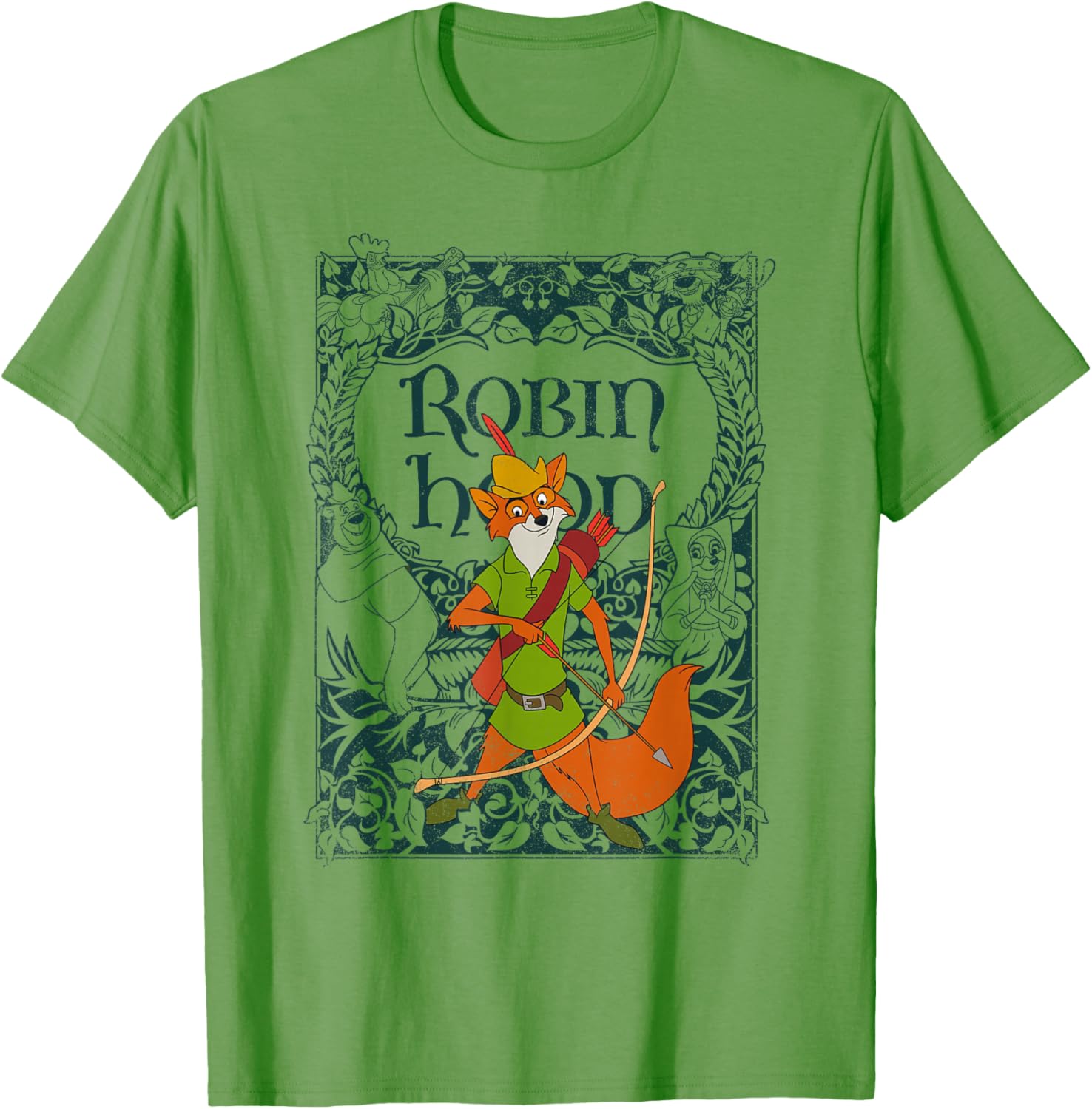 Disney Robin Hood Vintage Distressed T-Shirt for Retro Style Fans - 5