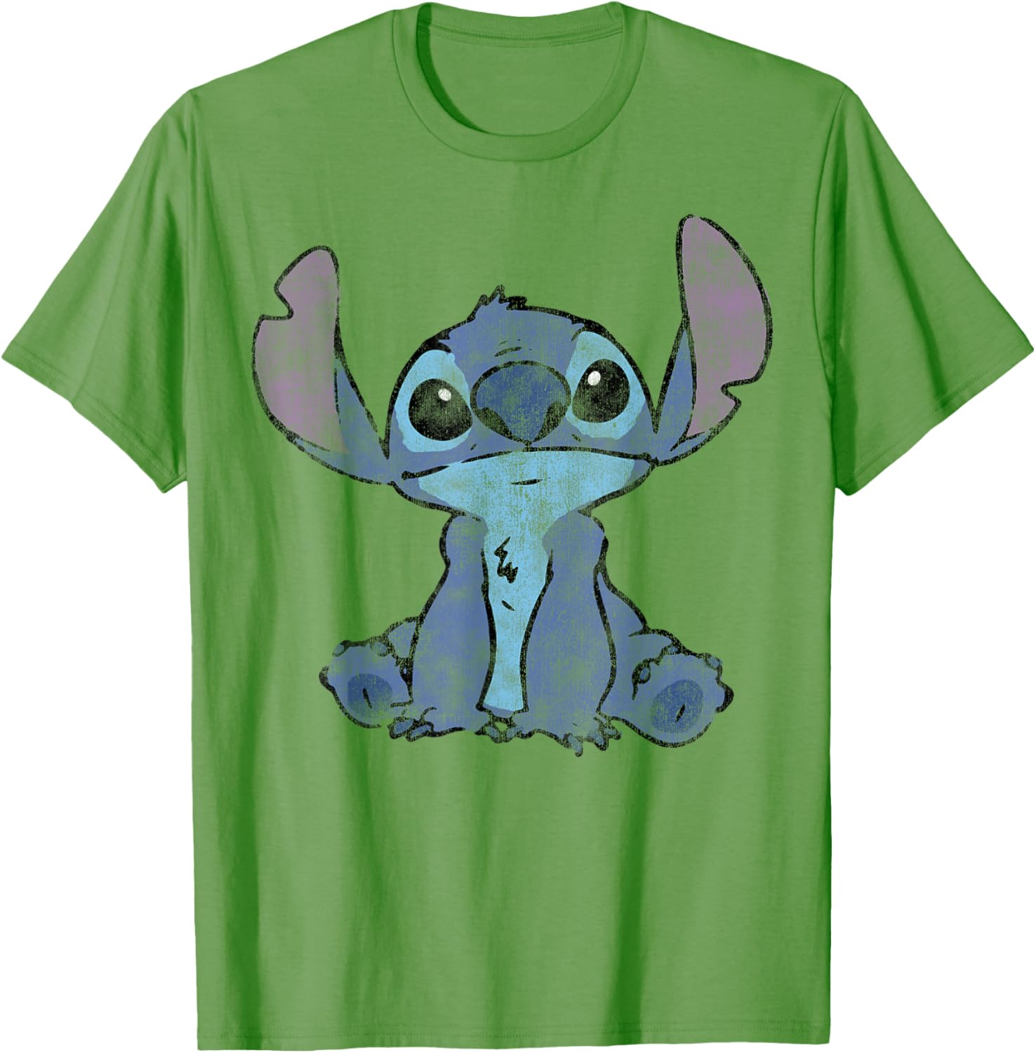 Disney Lilo and Stitch Distressed Stitch Portrait T-Shirt for Fans - 12