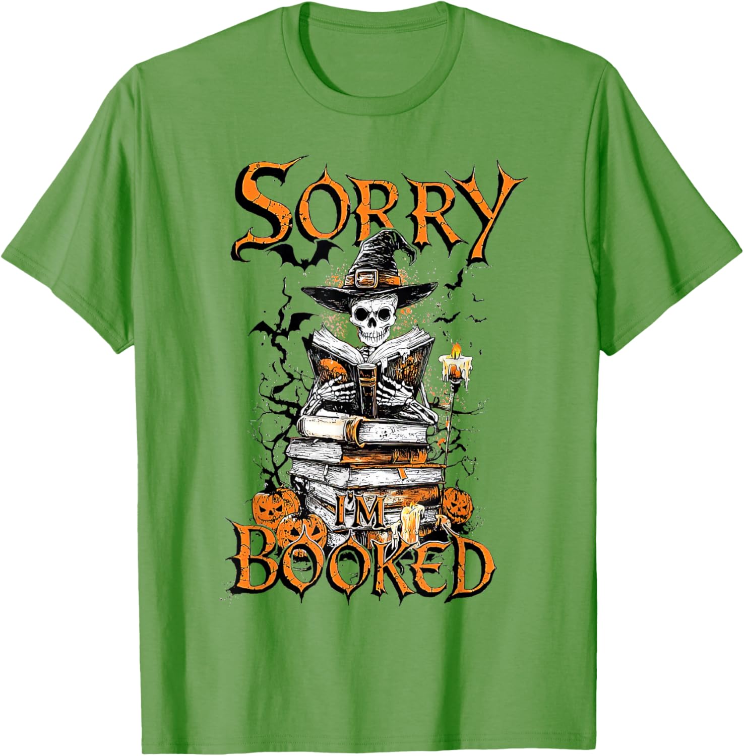 Funny Sorry I'm Booked Bookworm Ghost Halloween T-Shirt for Book Lovers - 4