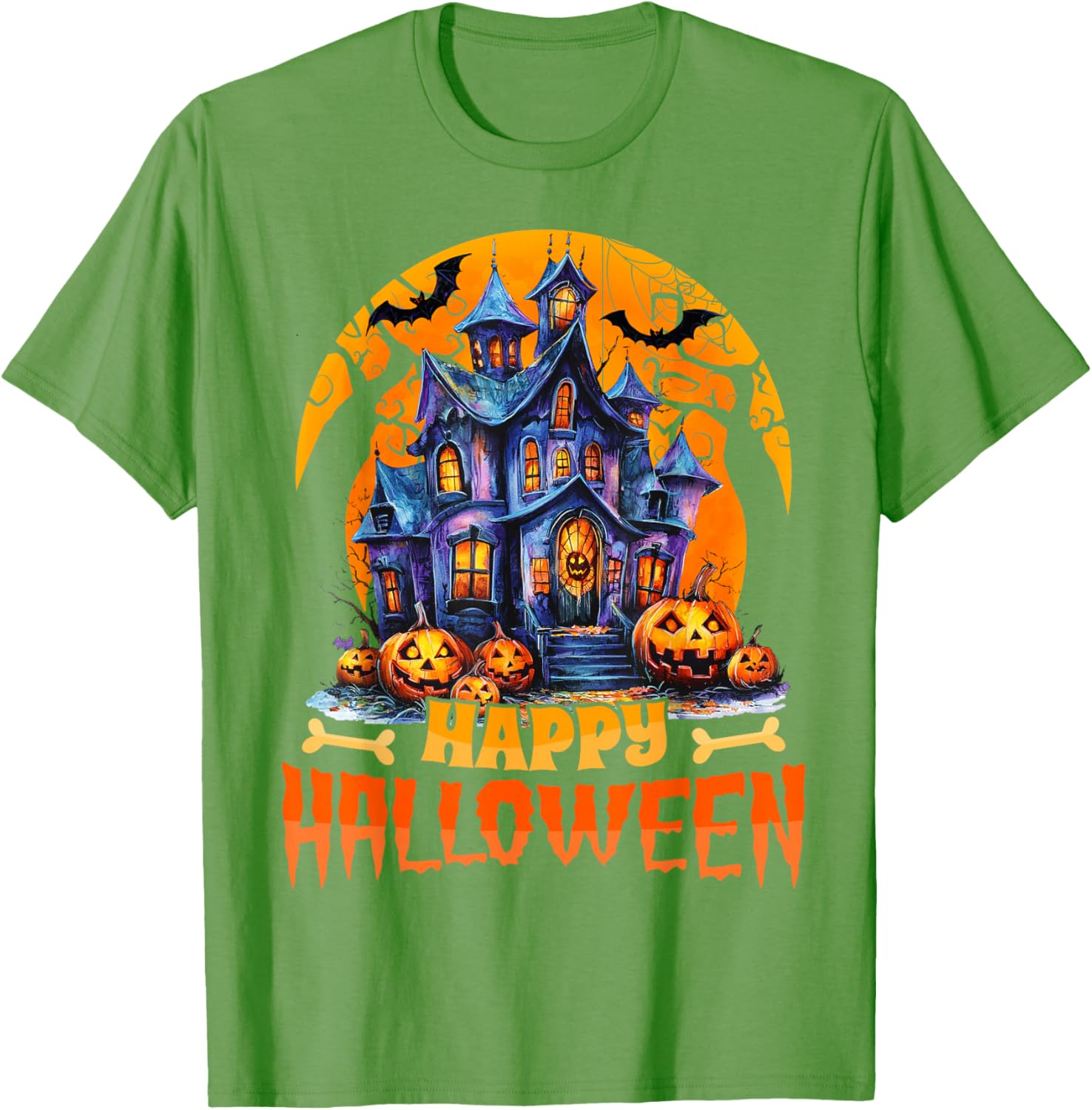 Happy Halloween Haunted House T-Shirt for Men and Women Costume Fun - 21