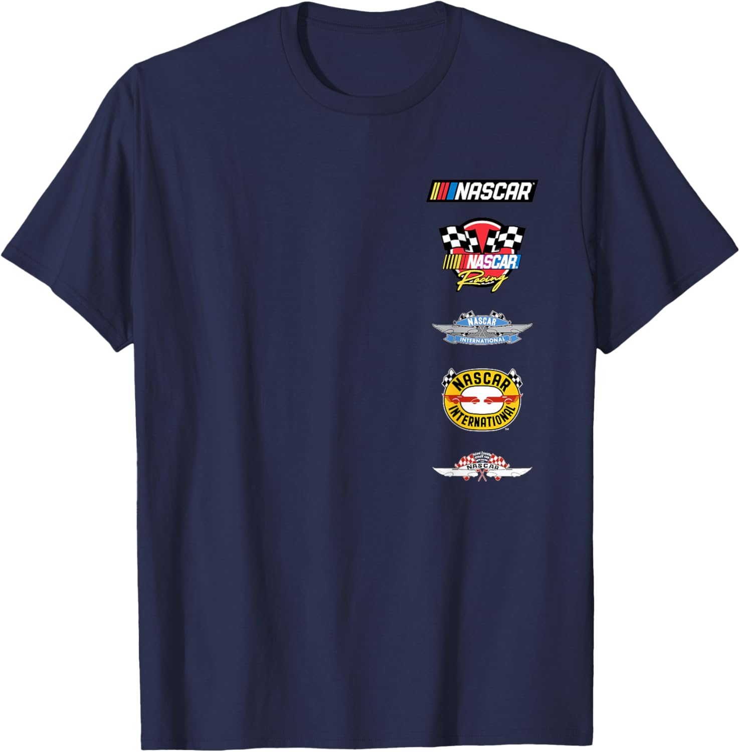 NASCAR Stacked Historical Racing Logos T-Shirt for Racing Fans - 3